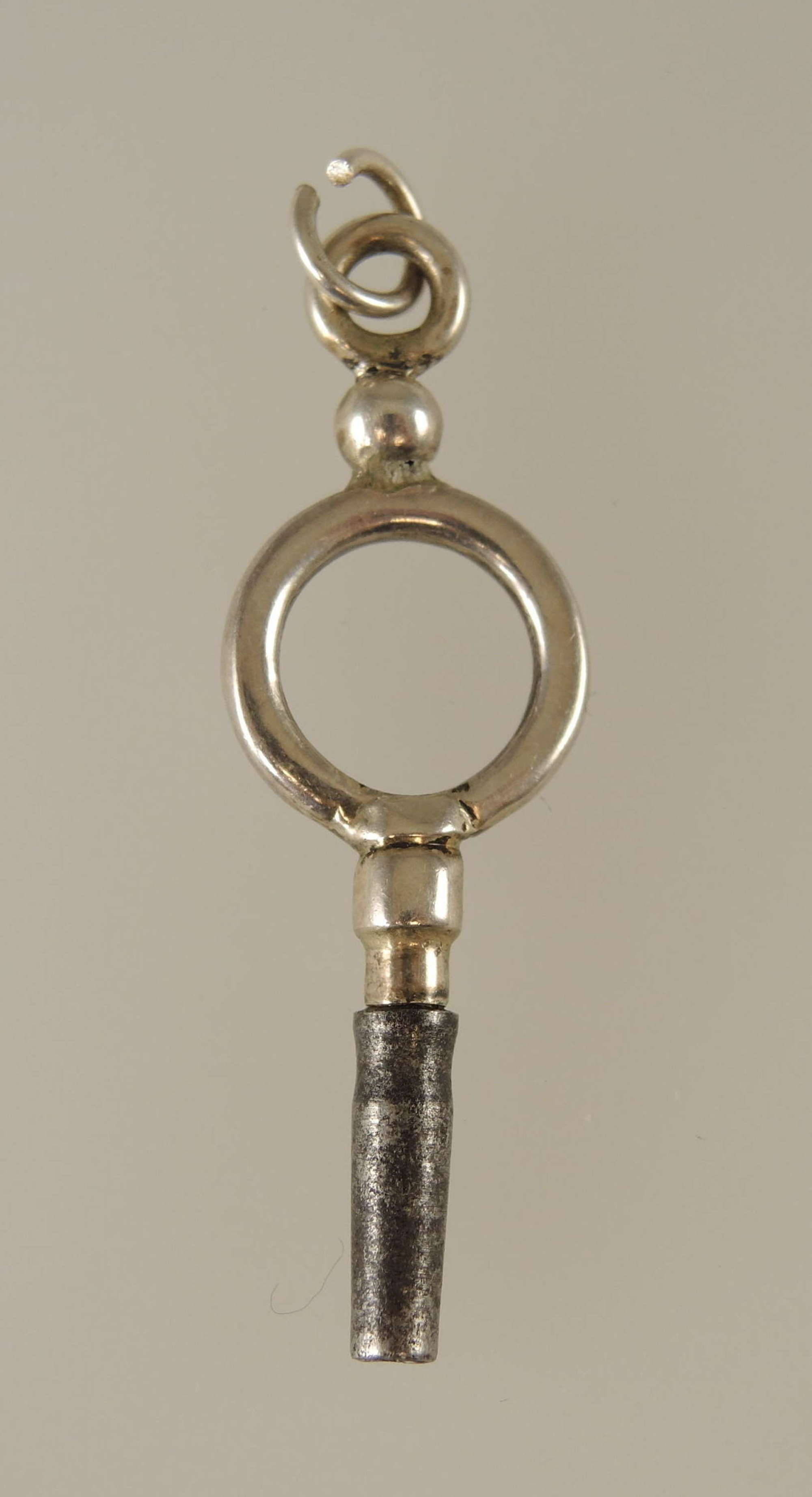 Antique silver pocket watch key c1890