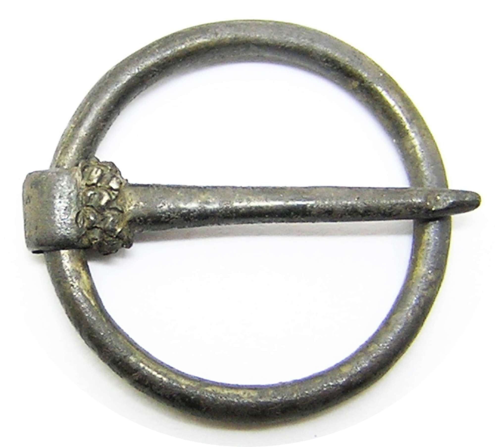 Medieval Silver Ring Brooch