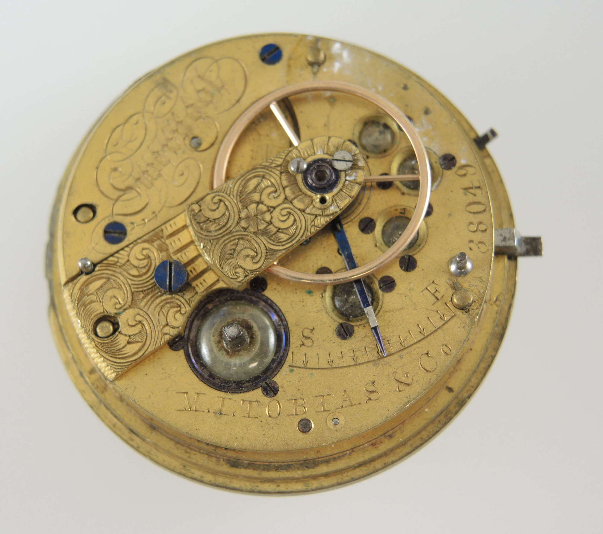 English fusee by movement by M I Tobias c1845