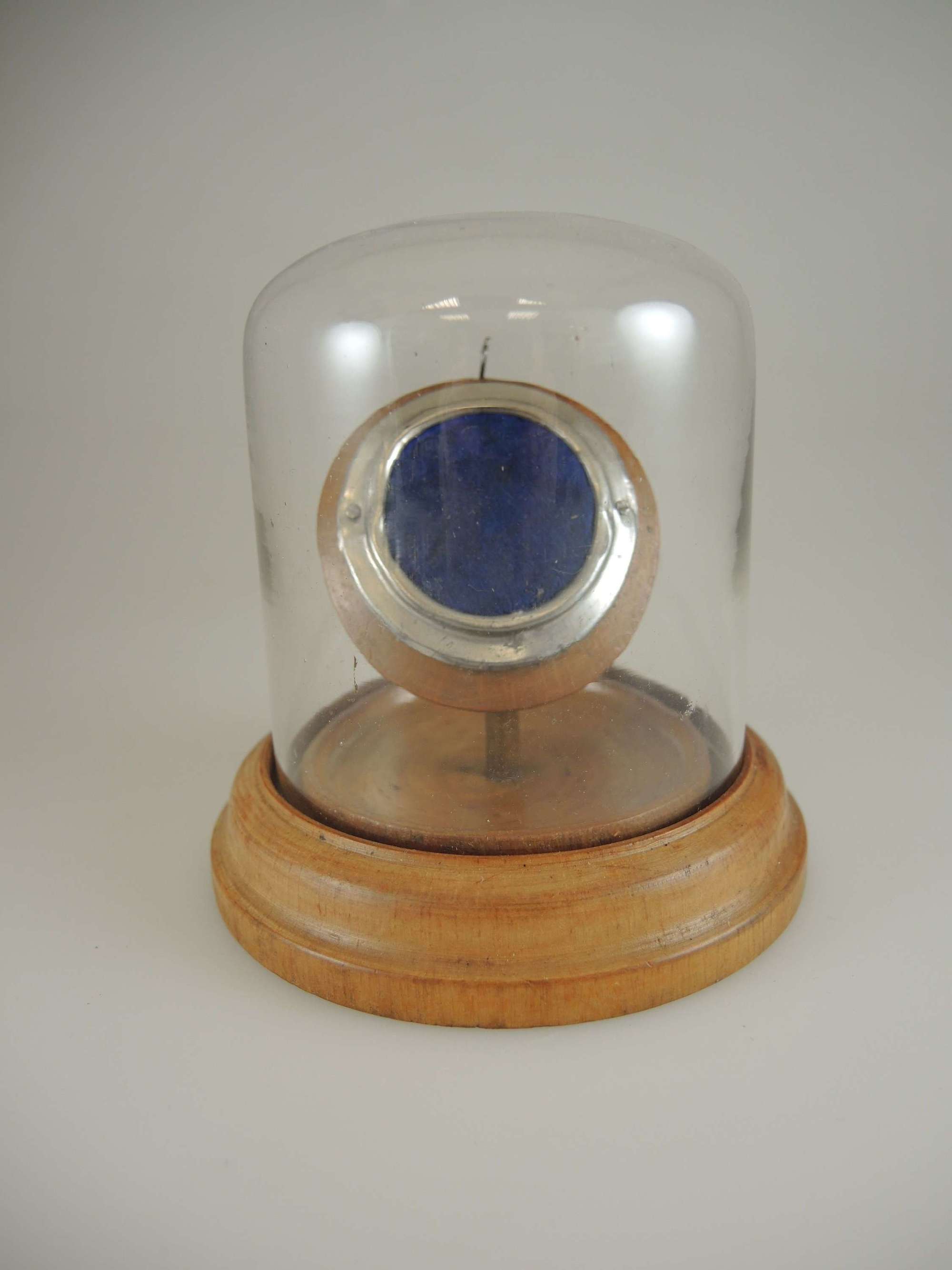 Wooden and glass domed watch stand c1890
