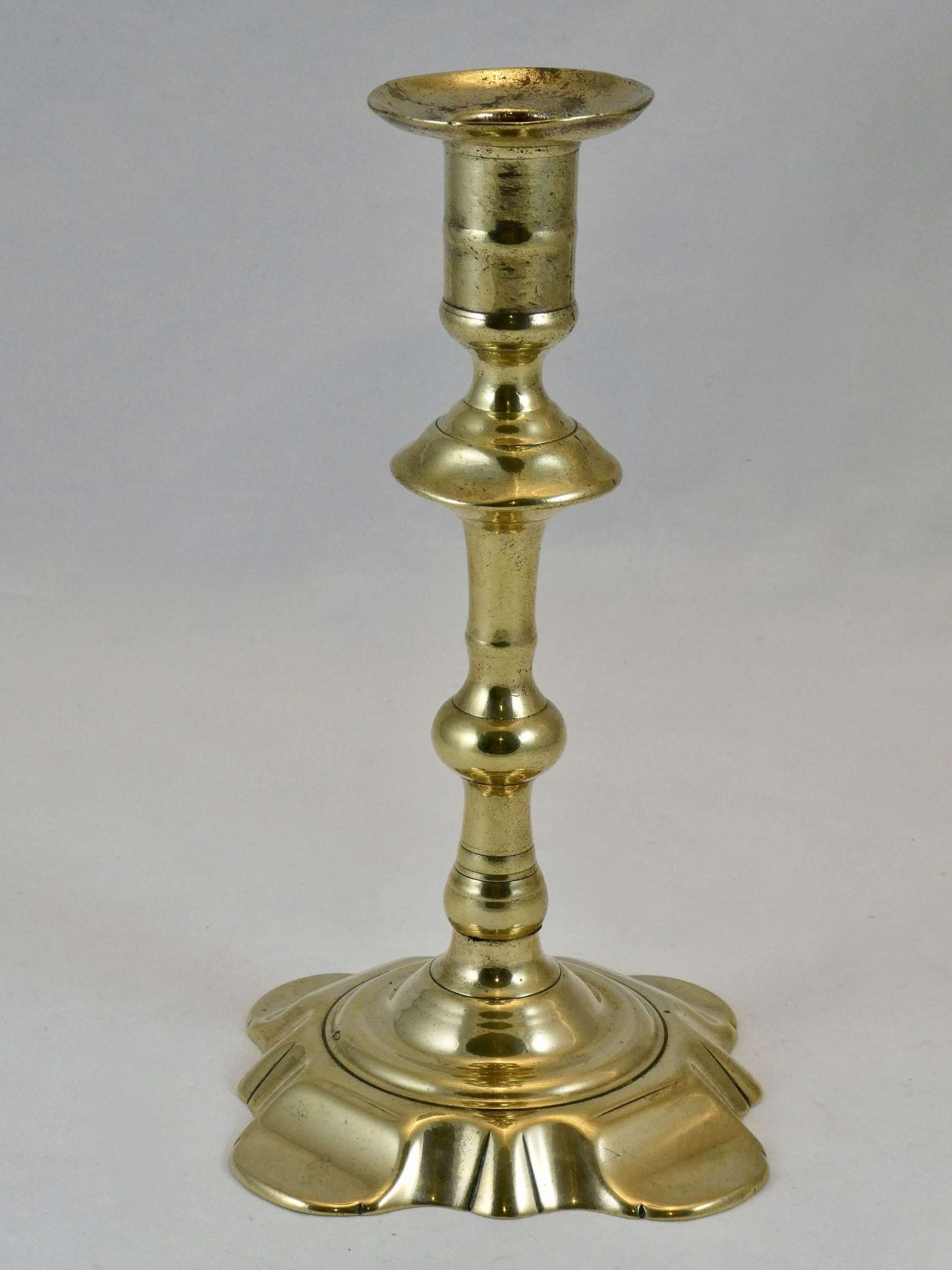 Tall Seamed Brass Candlestick