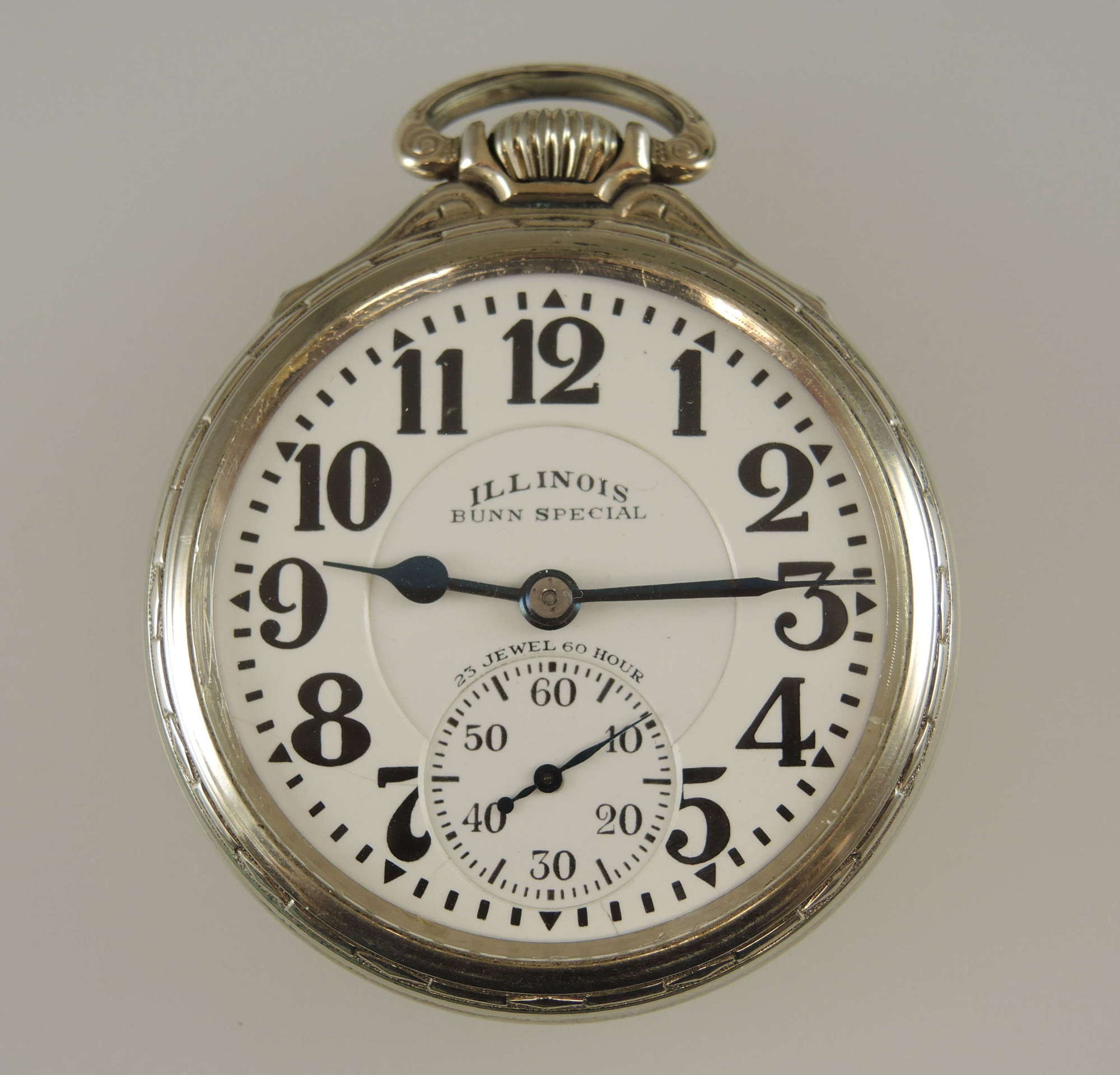 Rare 16s 23J Illinois Bunn Special 60 Hour Mark III pocket watch c1929