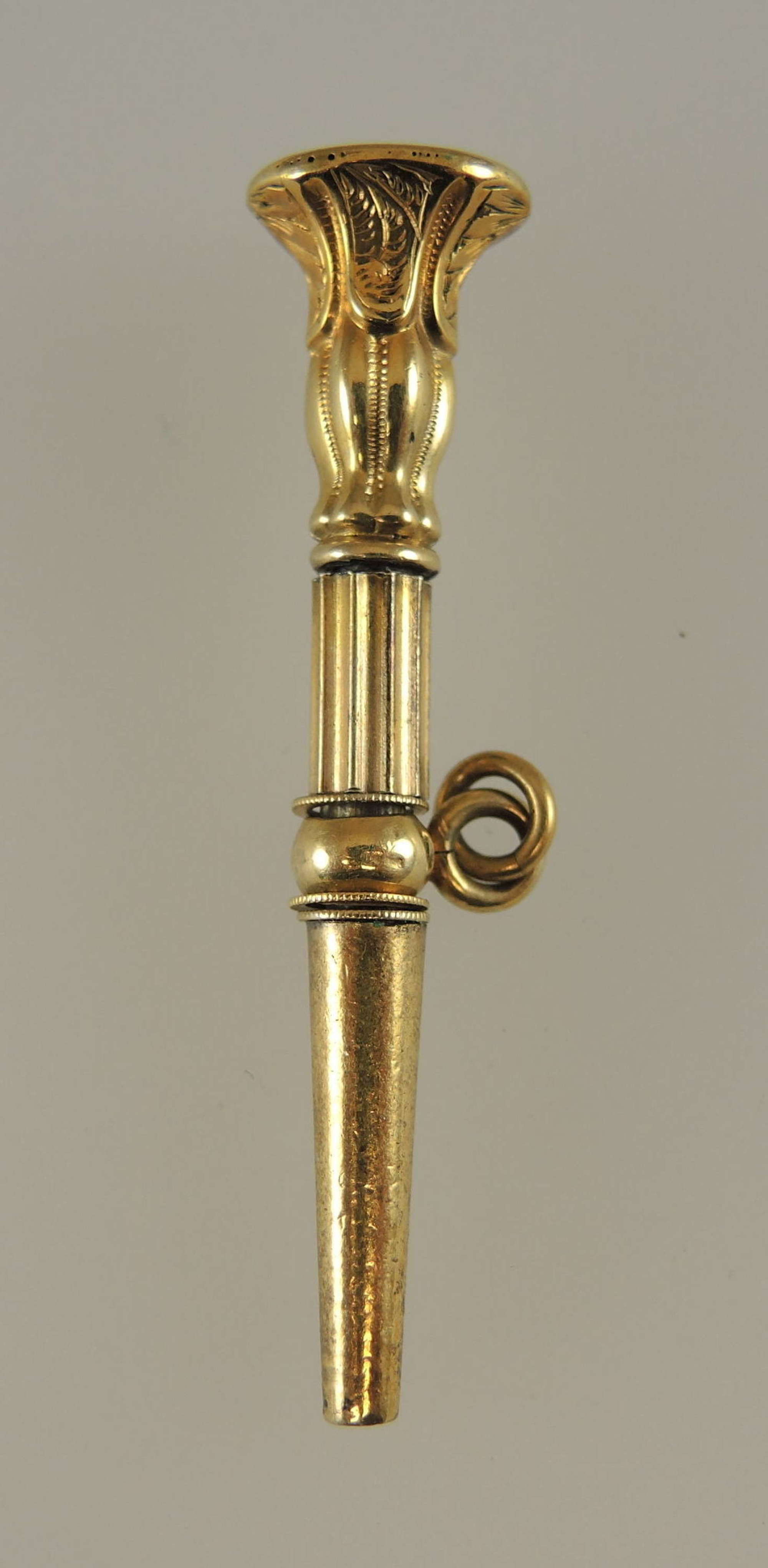 Gold cased and Stone Set Ratchet Key c1850