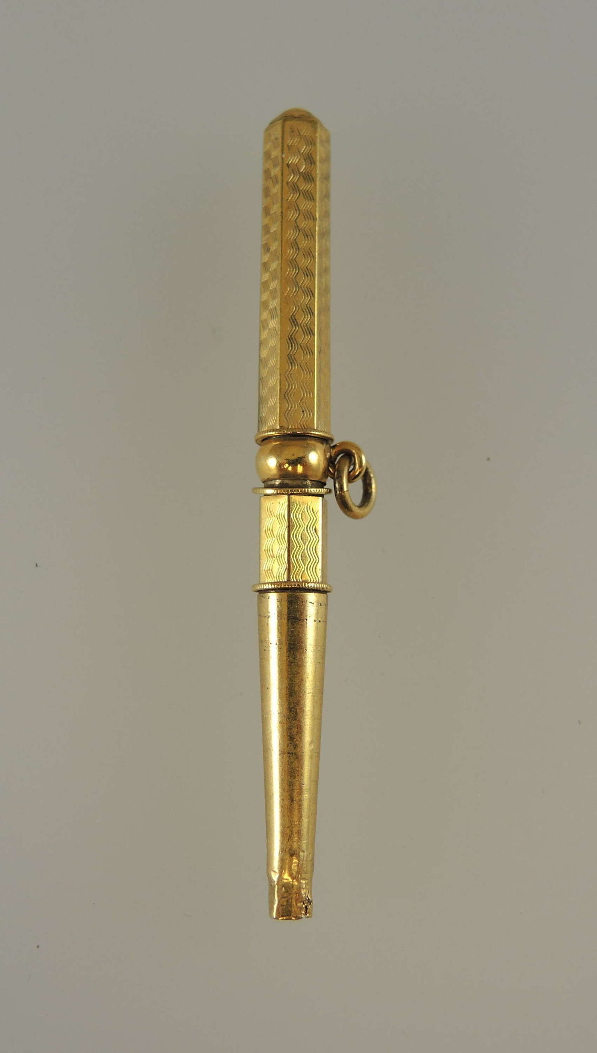 Long Gold cased RATCHET Pocket watch key c1830