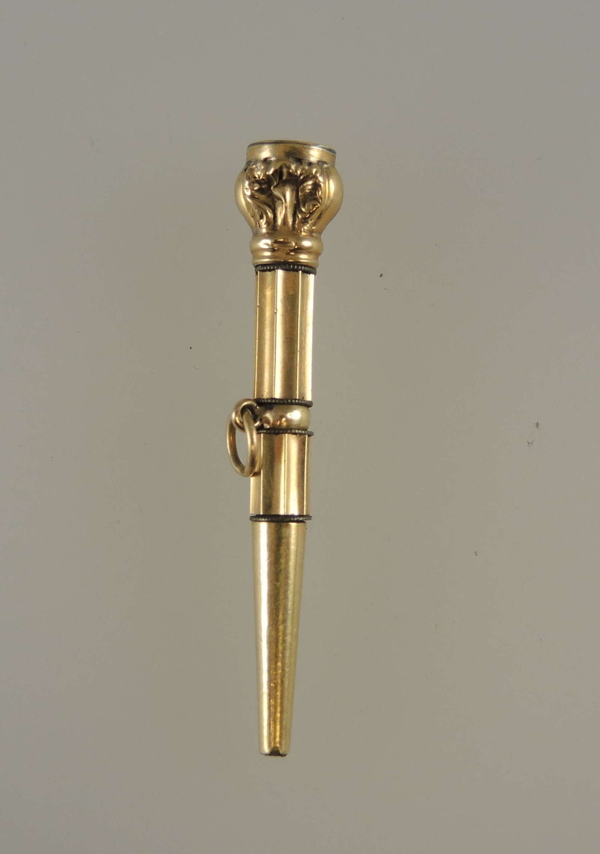 Fancy gold cased RATCHET Pocket watch key c1830