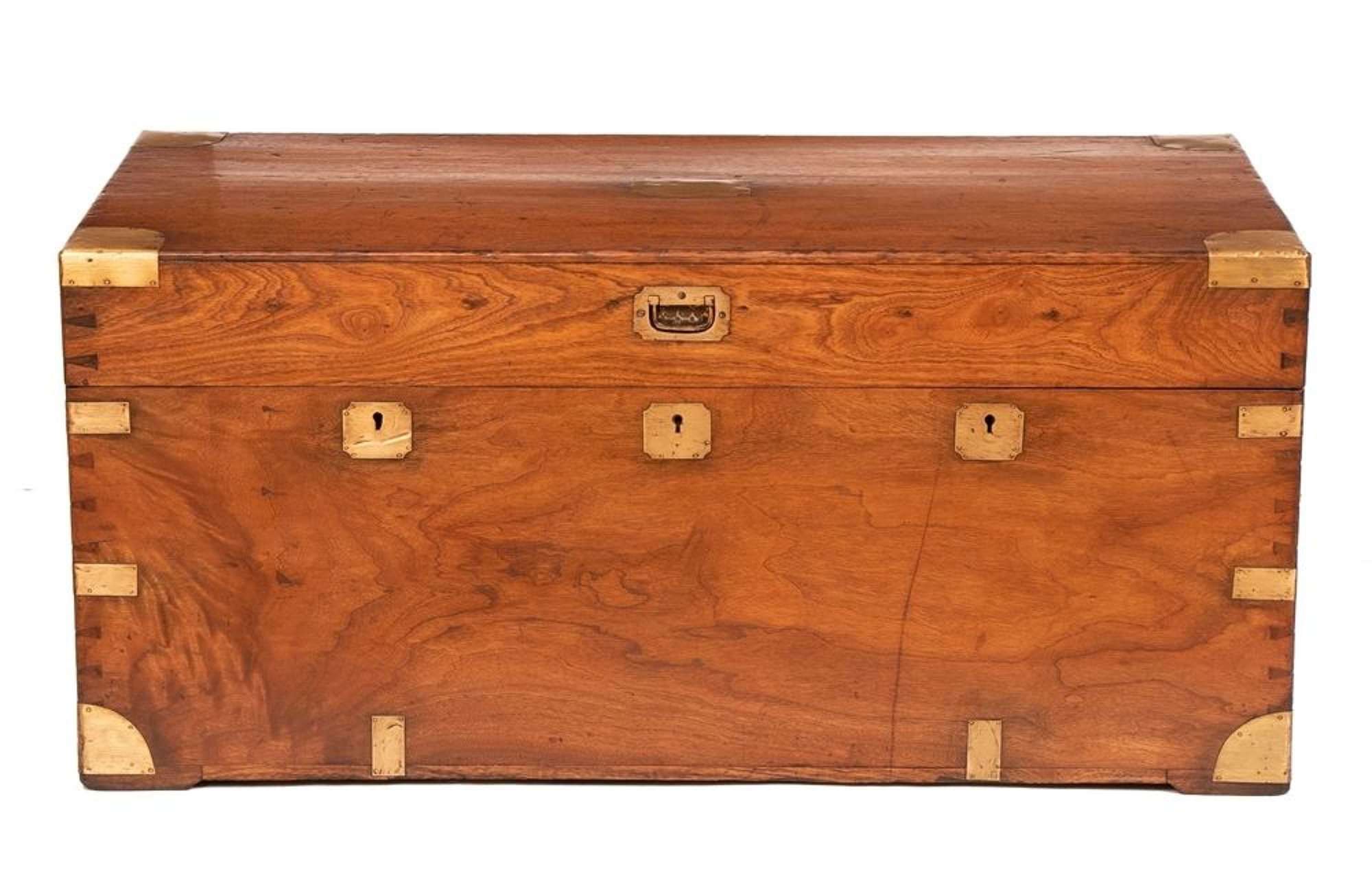 19th Century Camphorwood Military Campaign Chest