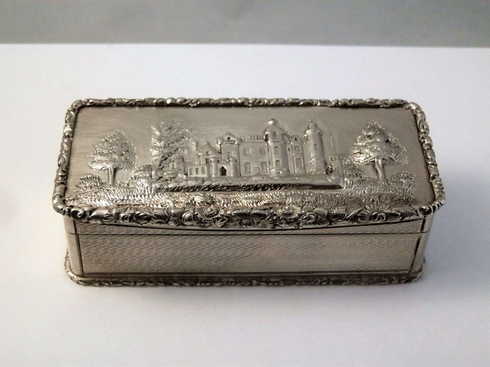 William IV silver snuff box, Abbotsford House, 1836