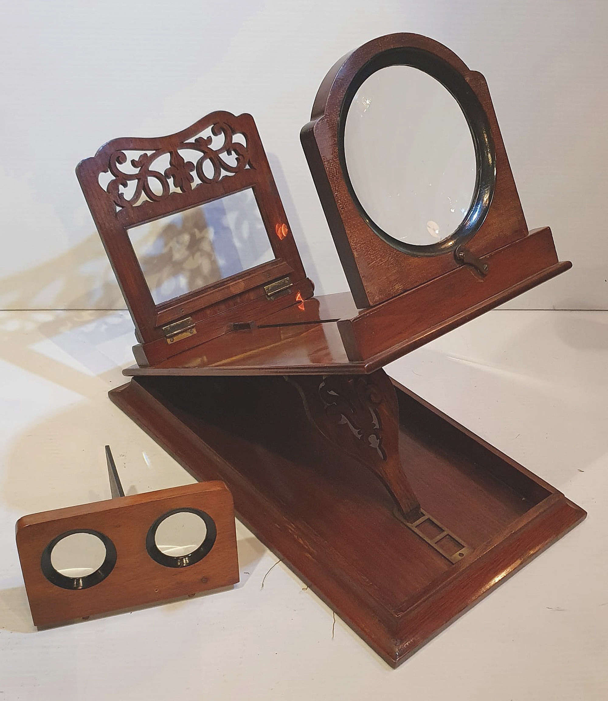 19th Century Mahogany Stereoscope Viewer