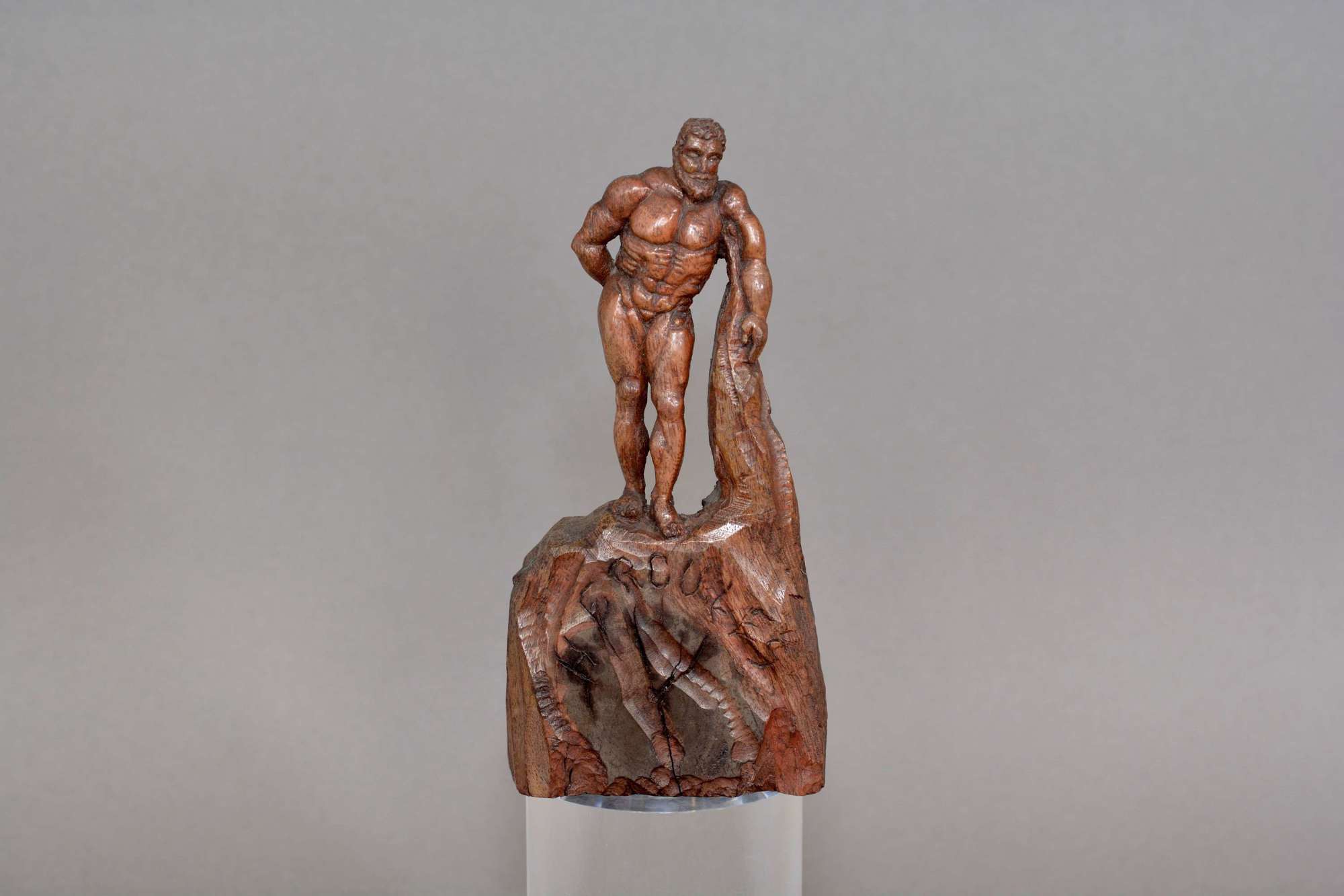 Hand carved wooden figure of Hercules circa.1900