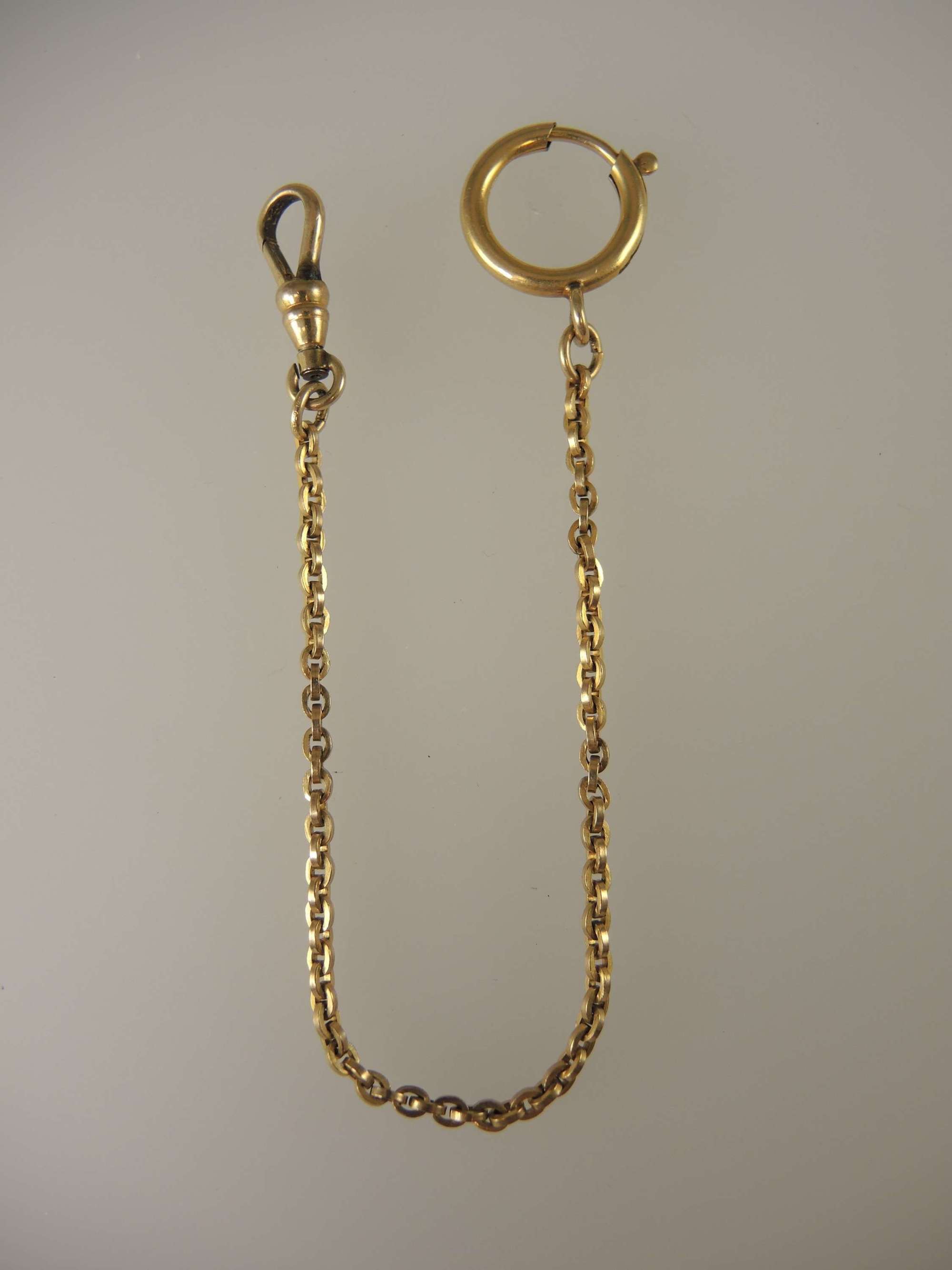 Victorian gold plated watch chain c1890