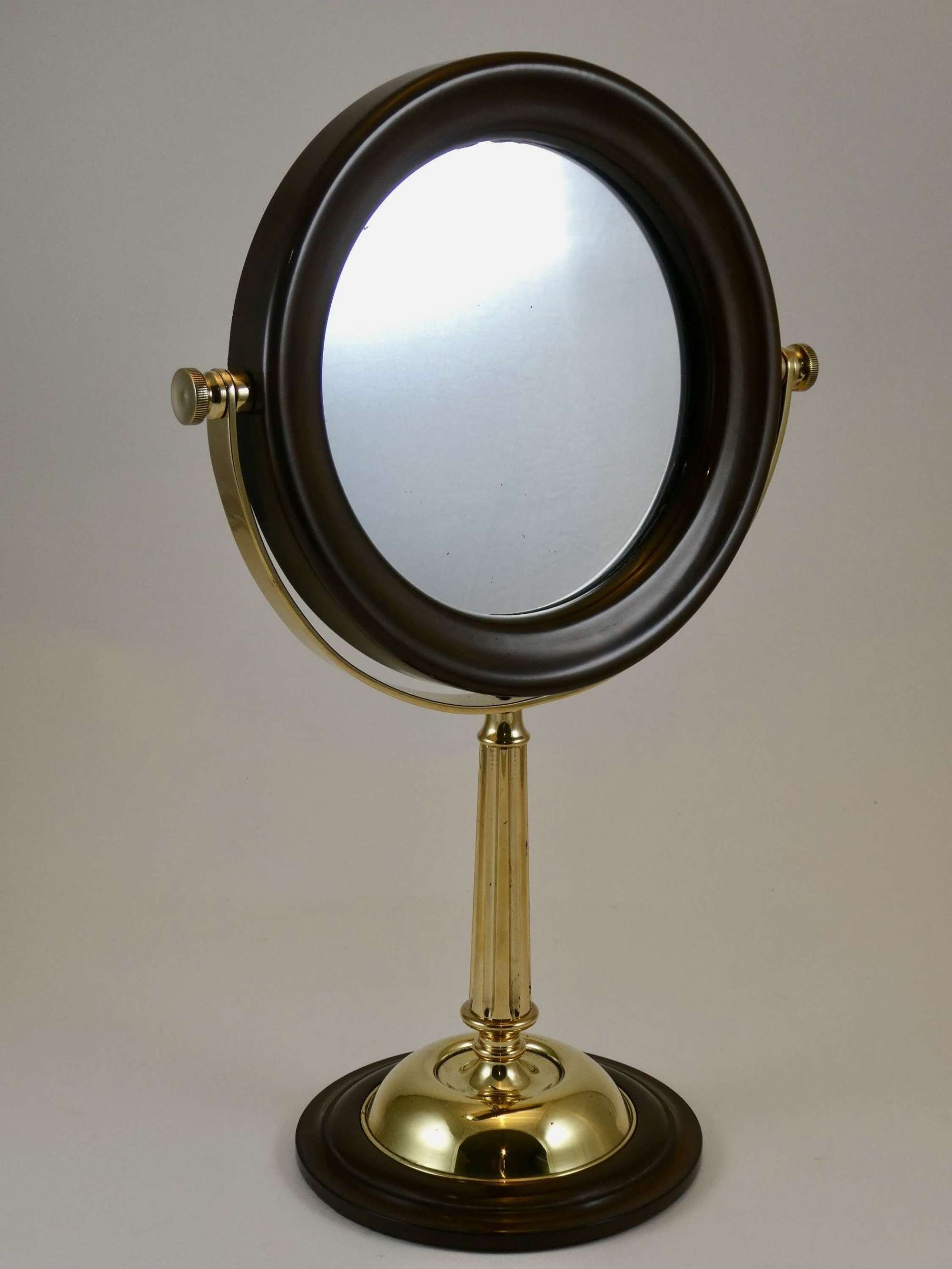 Early 20th Century Bakelite and Brass Shaving Mirror