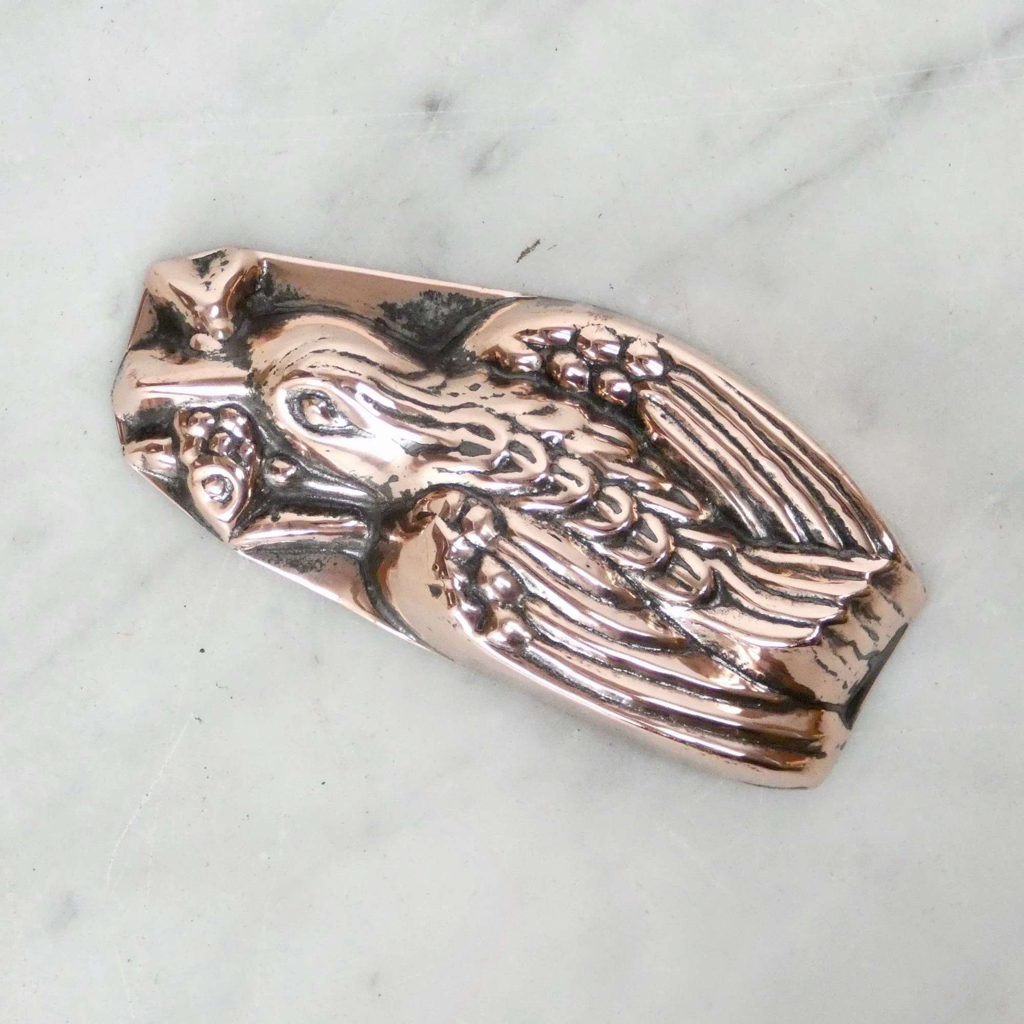 Mini copper jelly mould 'Bird in Flight'