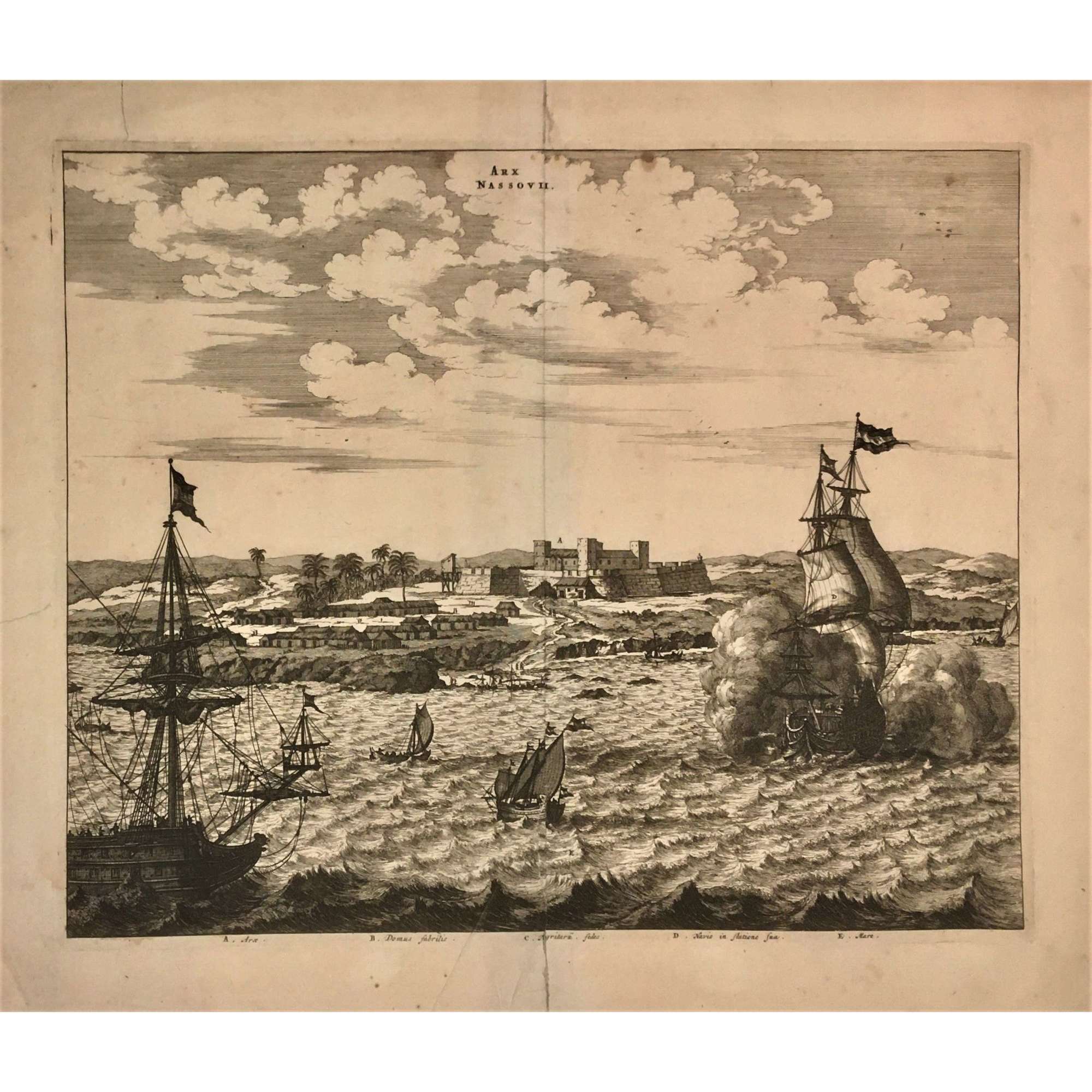A rare 17th Century depiction of Fort Nassau (New Amsterdam), Guyana 