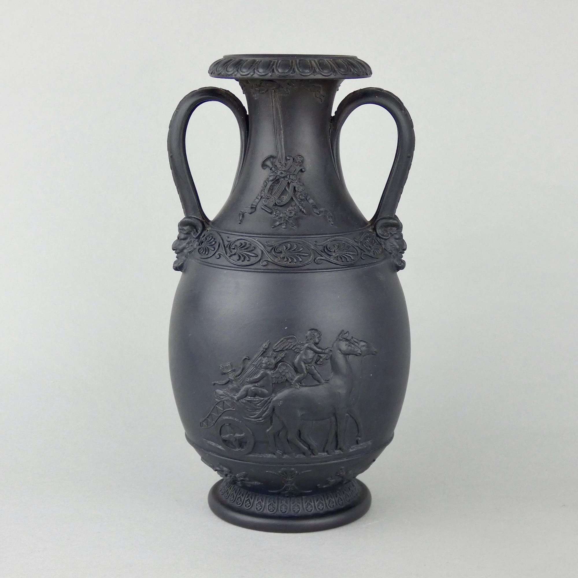 18th century, Wedgwood basalt vase