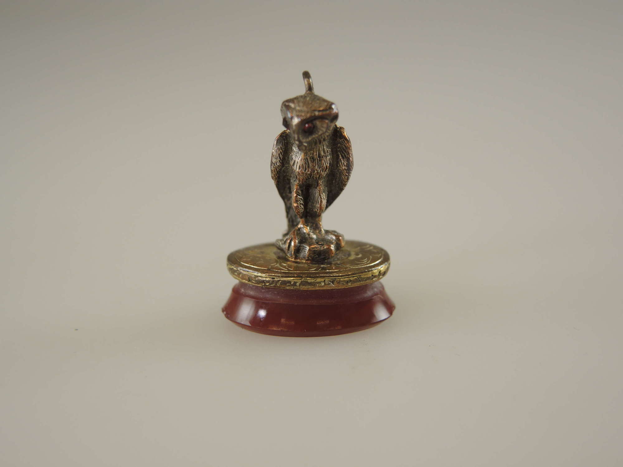 Unusual OWL shaped seal for Bradley Court c1880