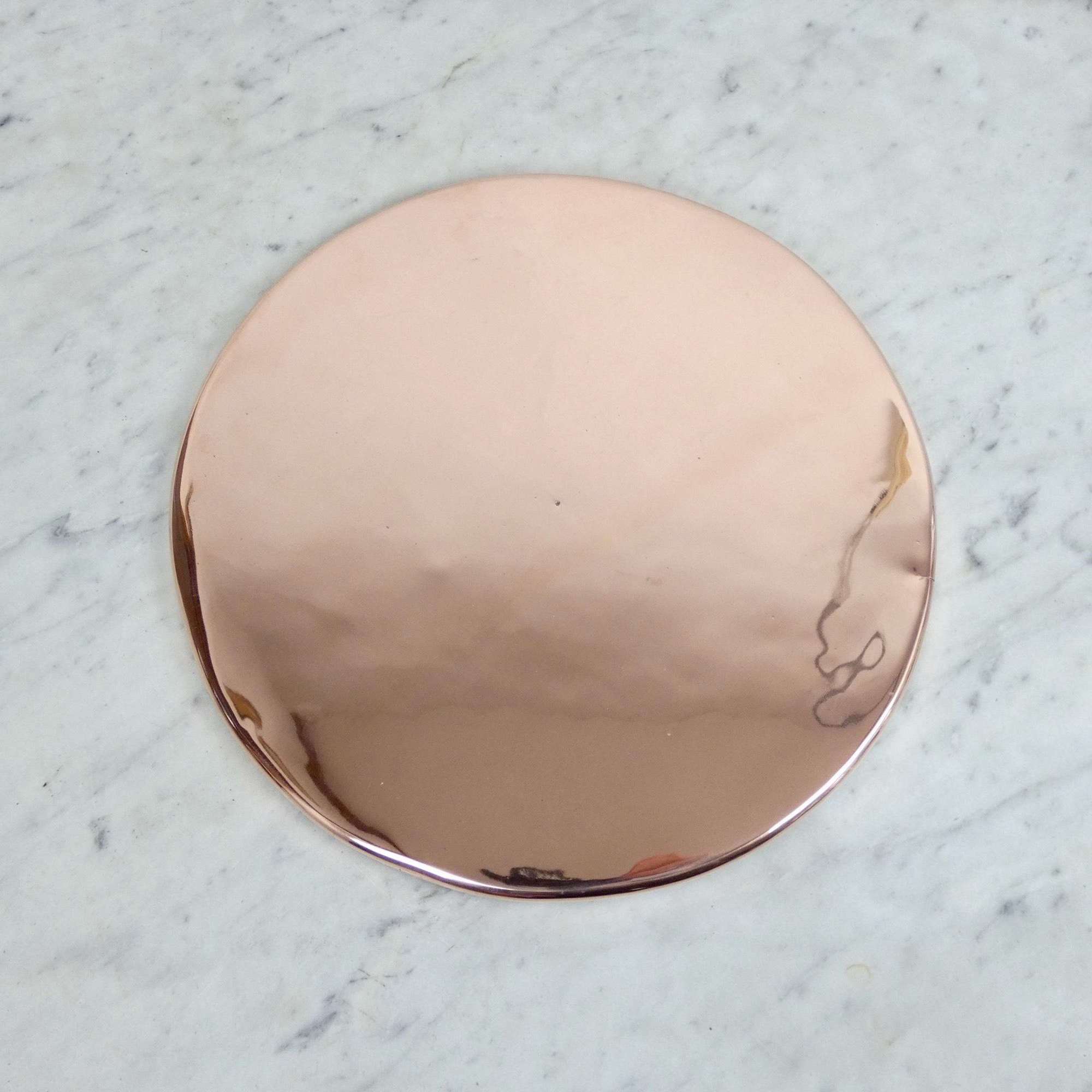 Circular copper baking sheet