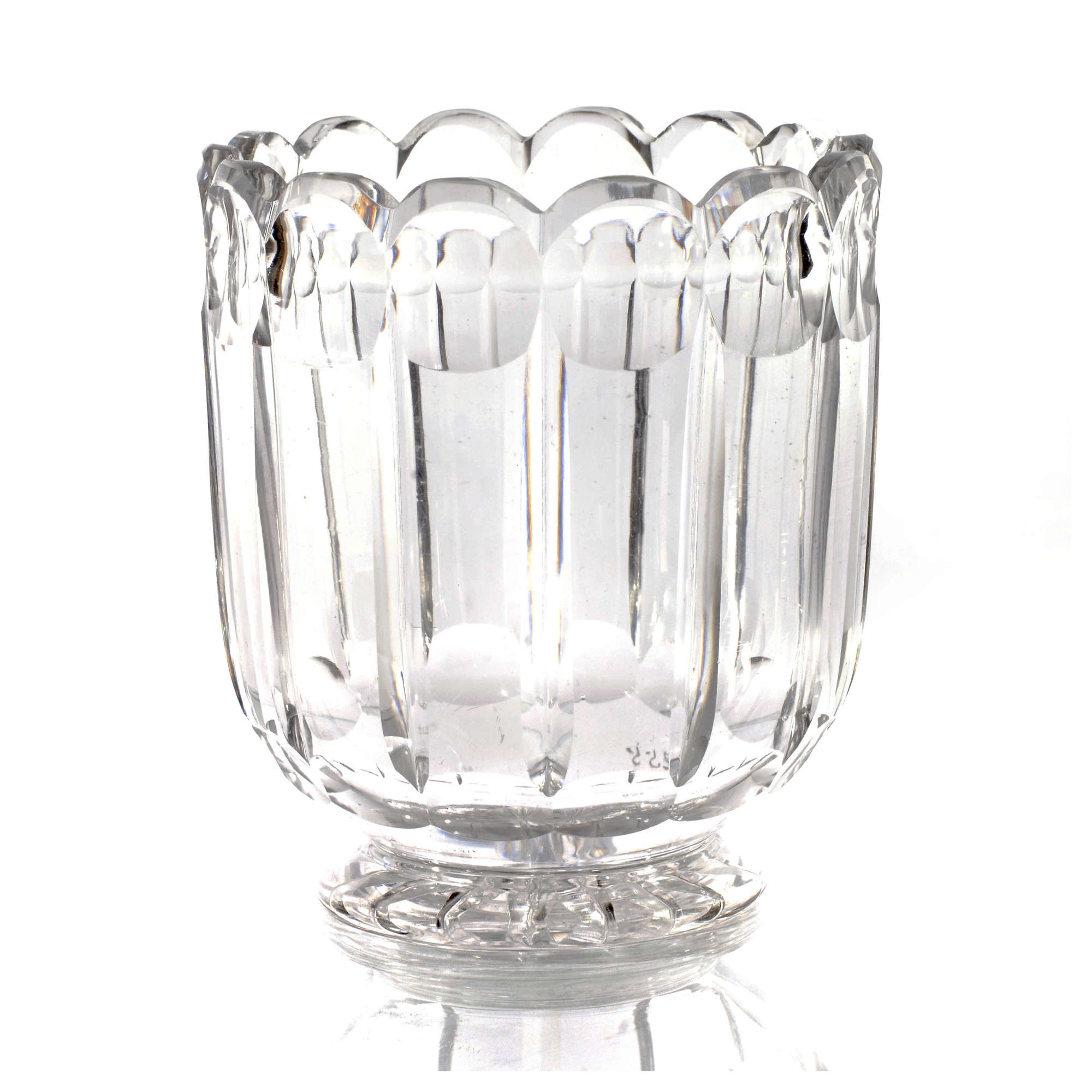 20th Century cut glass flower vase