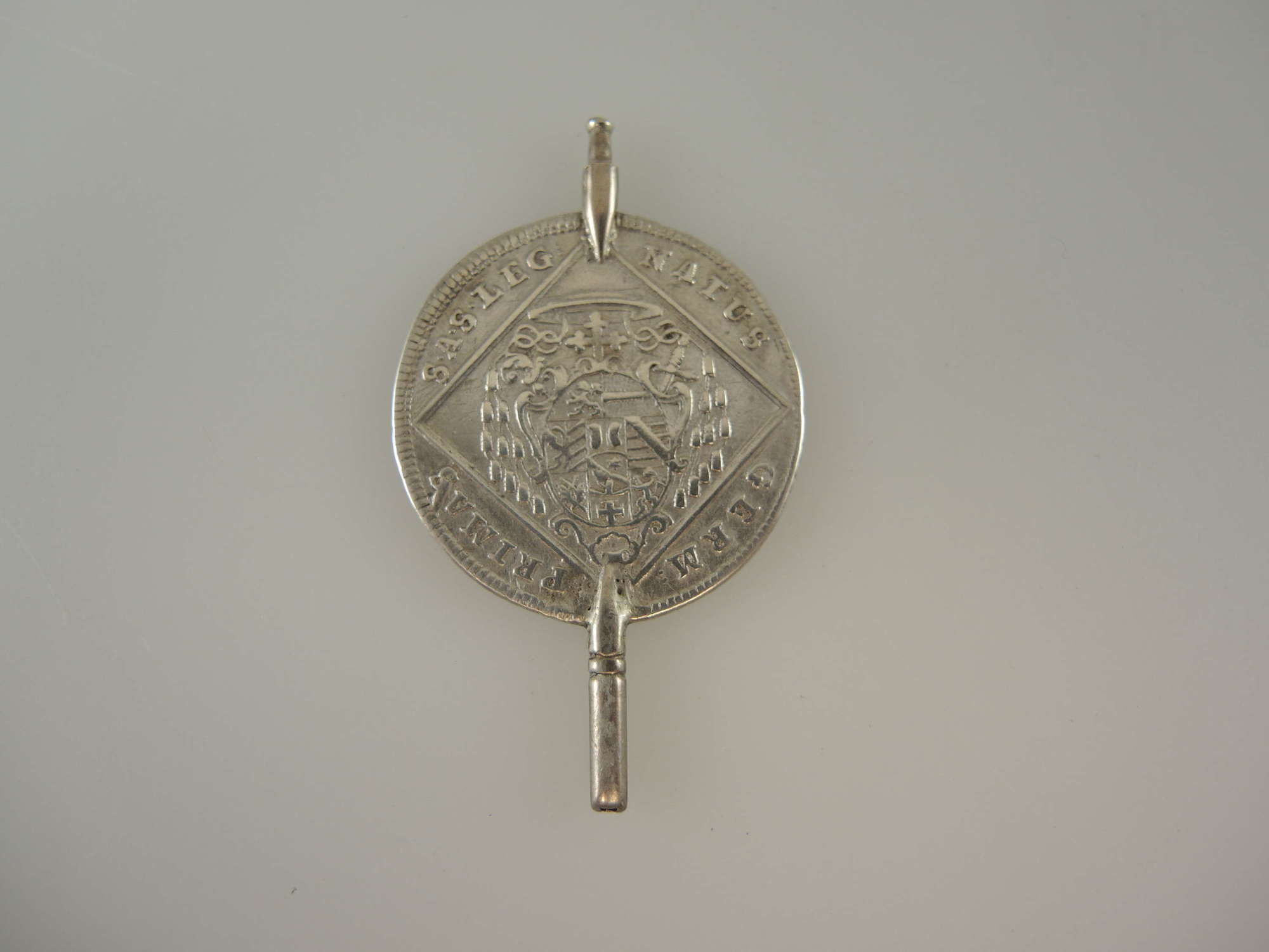 Silver COIN pocket watch key c1800