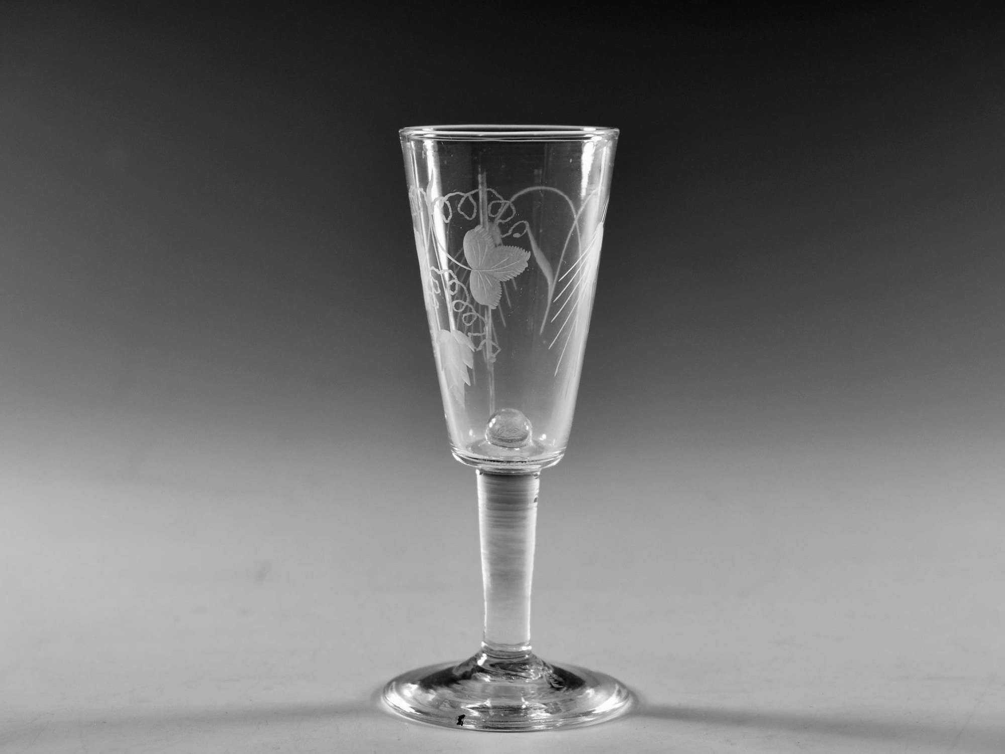 Antique glass ale glass English c1790-1800
