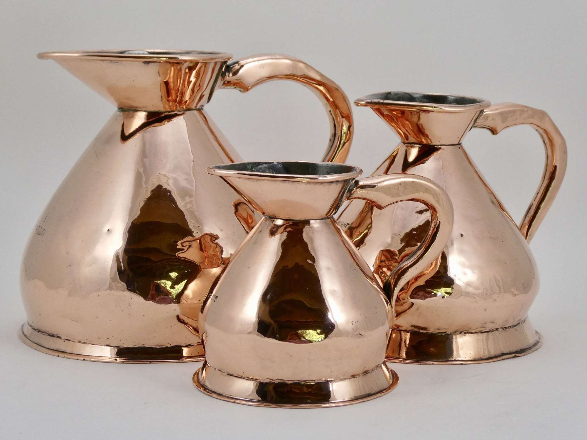 Set of Three Victorian Copper Measures