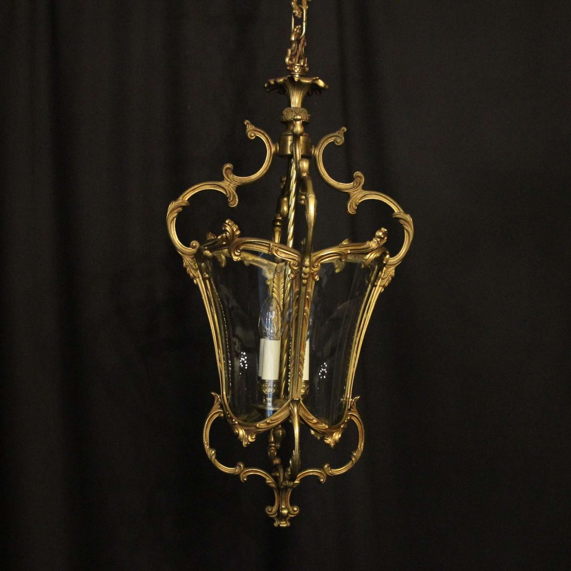 Italian Gilded Bronze Four Light Lantern