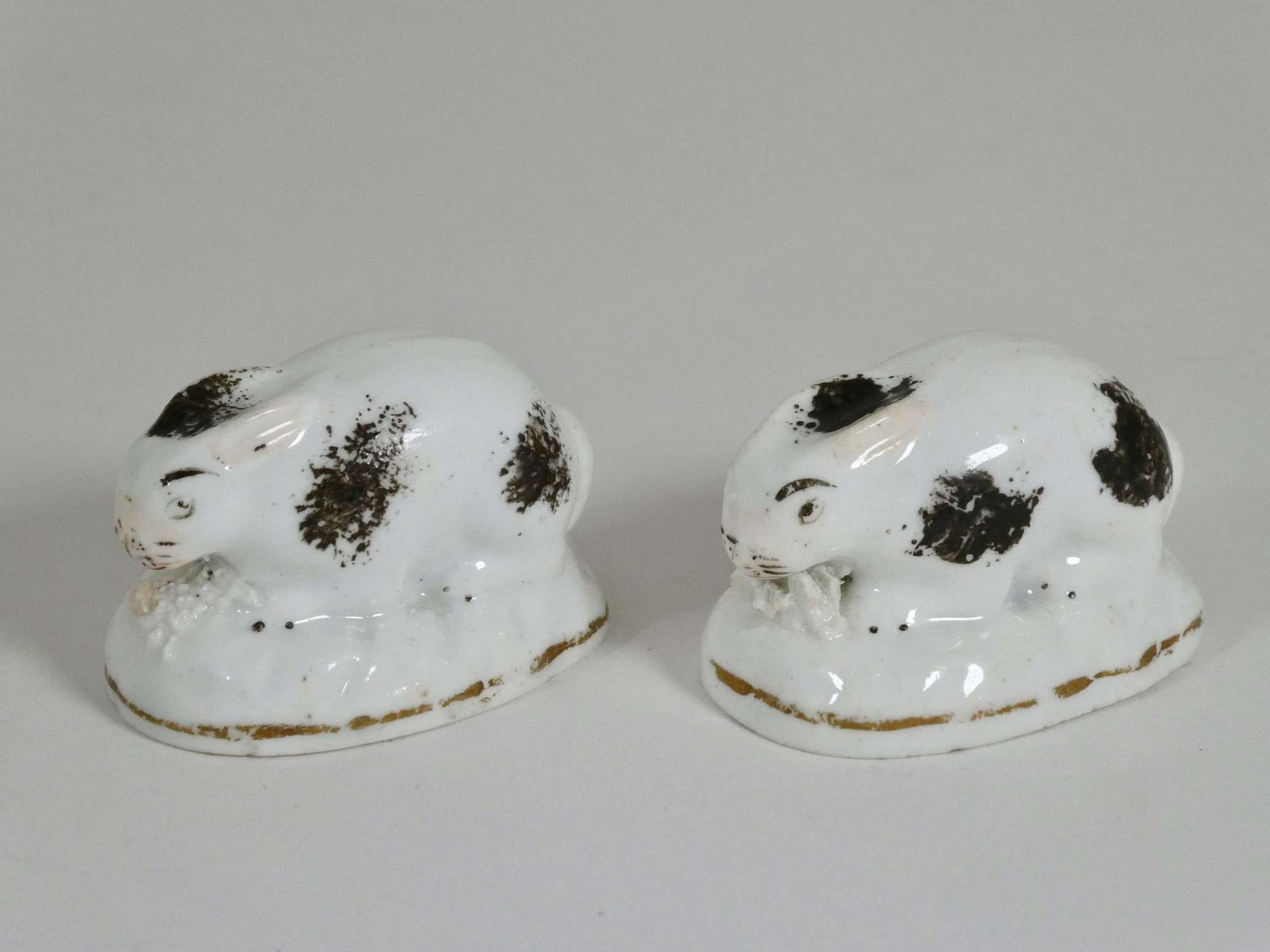 Pair of Miniature Rabbits, circa 1840