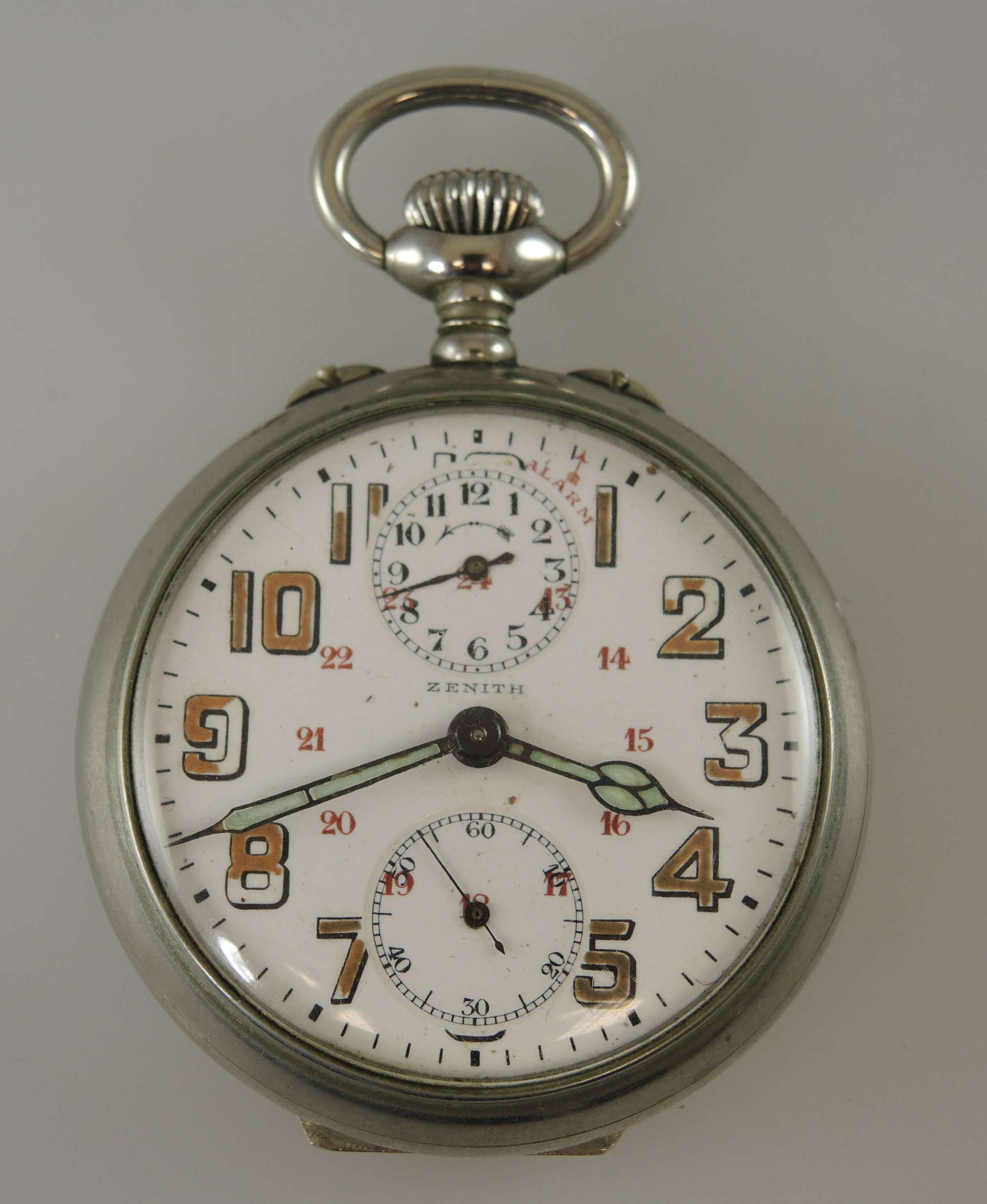Zenith pocket watch with an alarm function c1910