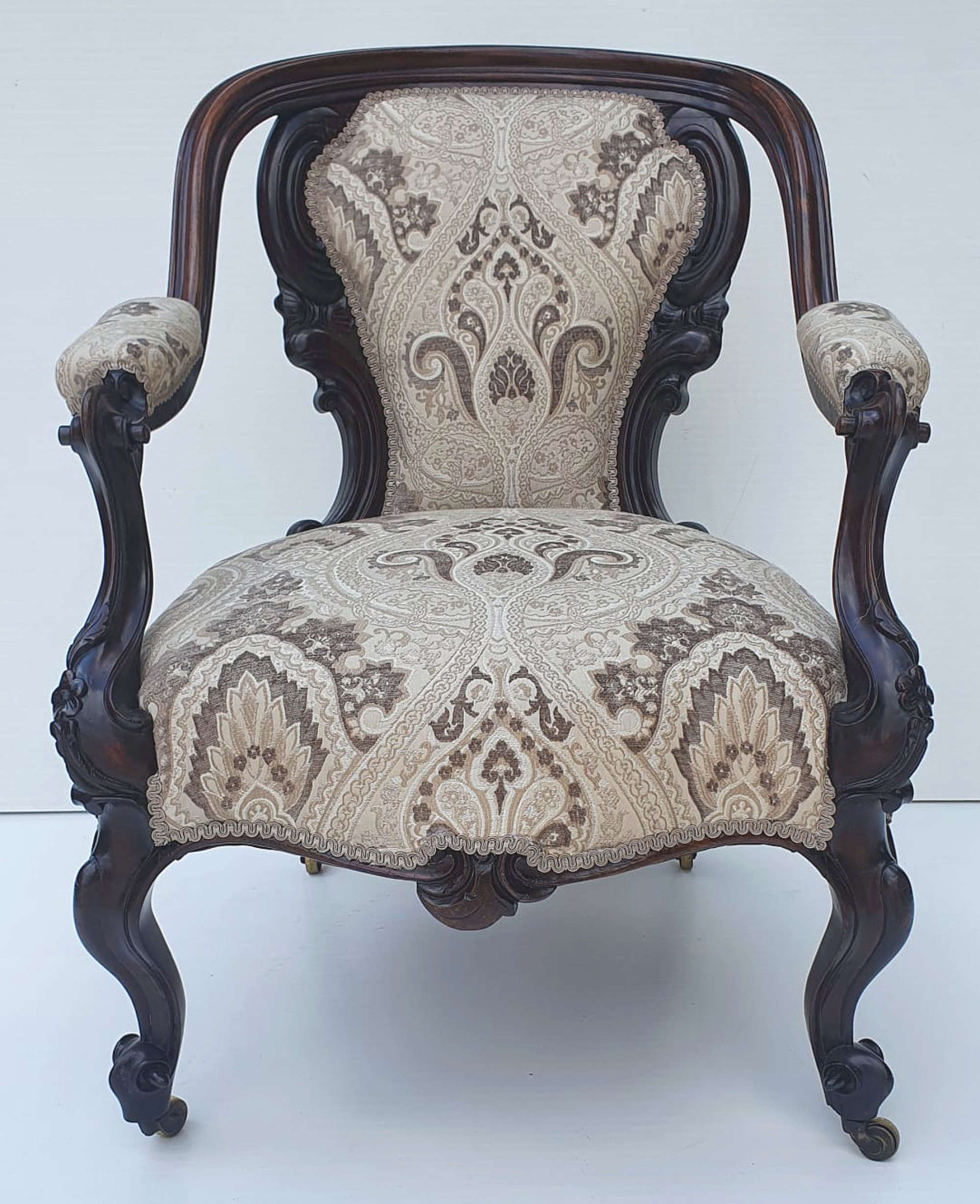 19th Century Rosewood Antique Armchair
