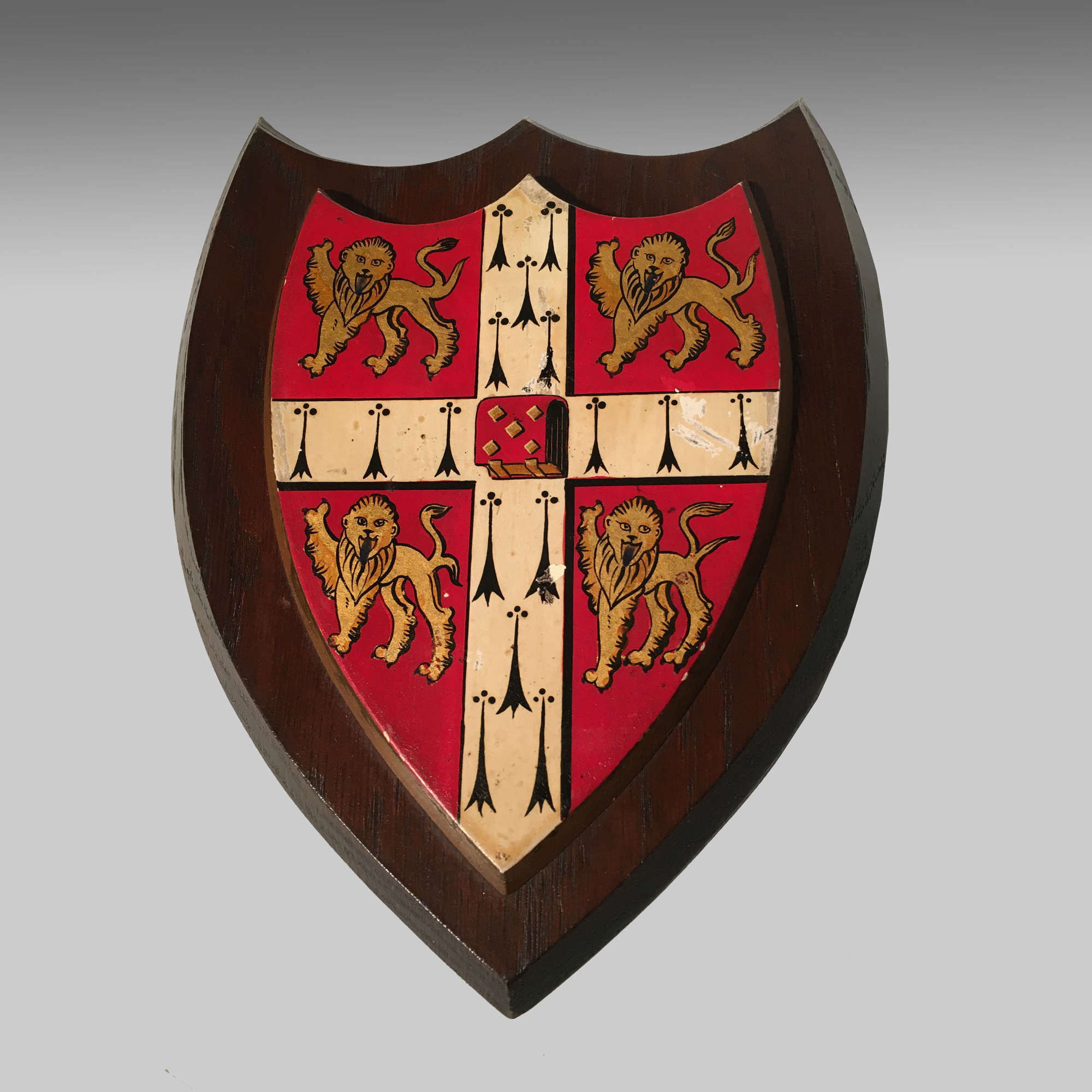 Armorial oak shield-the coat of arms of the University of Cambridge