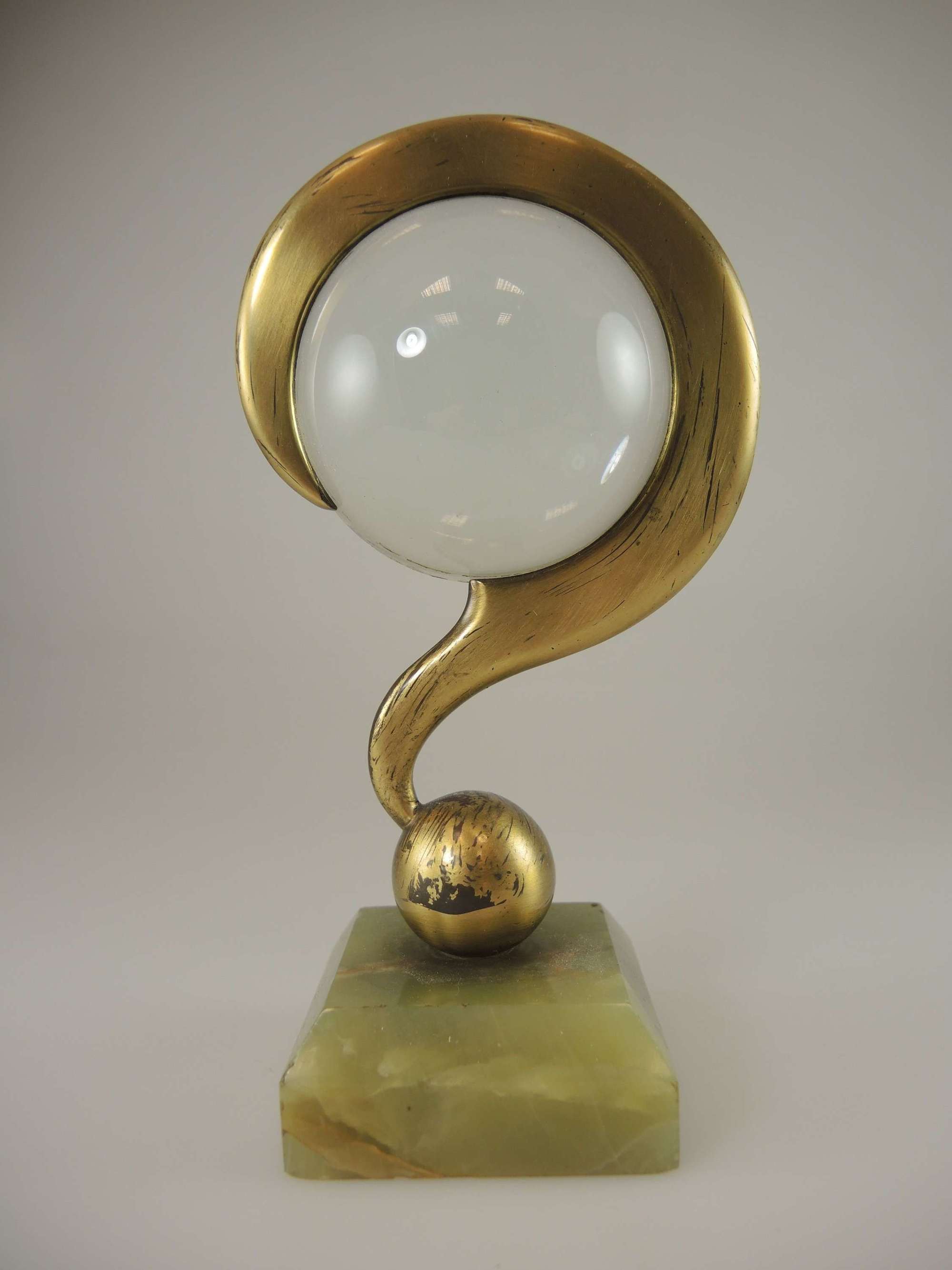 Unusual Gilt magnifying pocket watch stand c1890