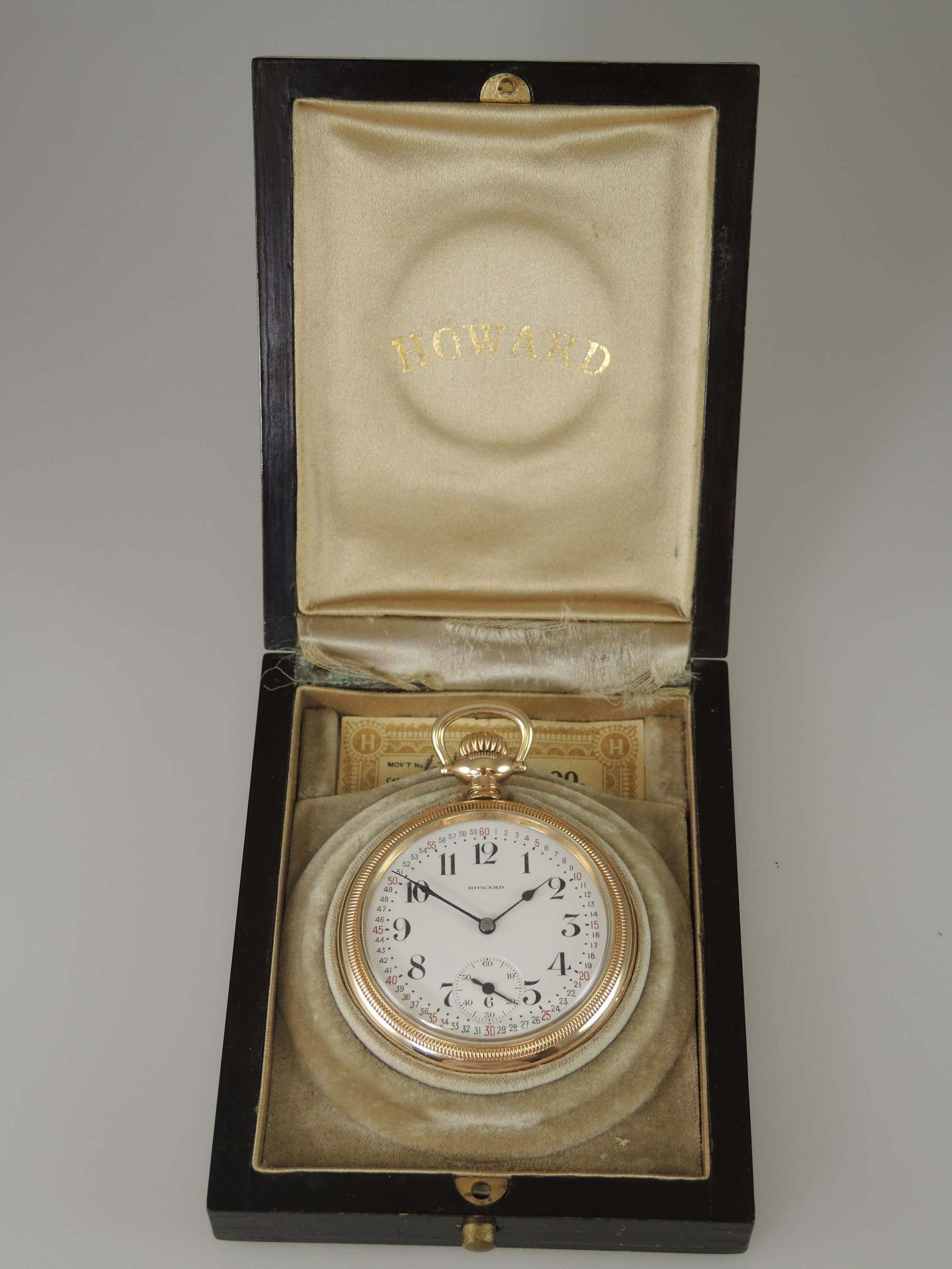 16s 21J E.Howard Watch Co Railroad Chronometer with original box c1916