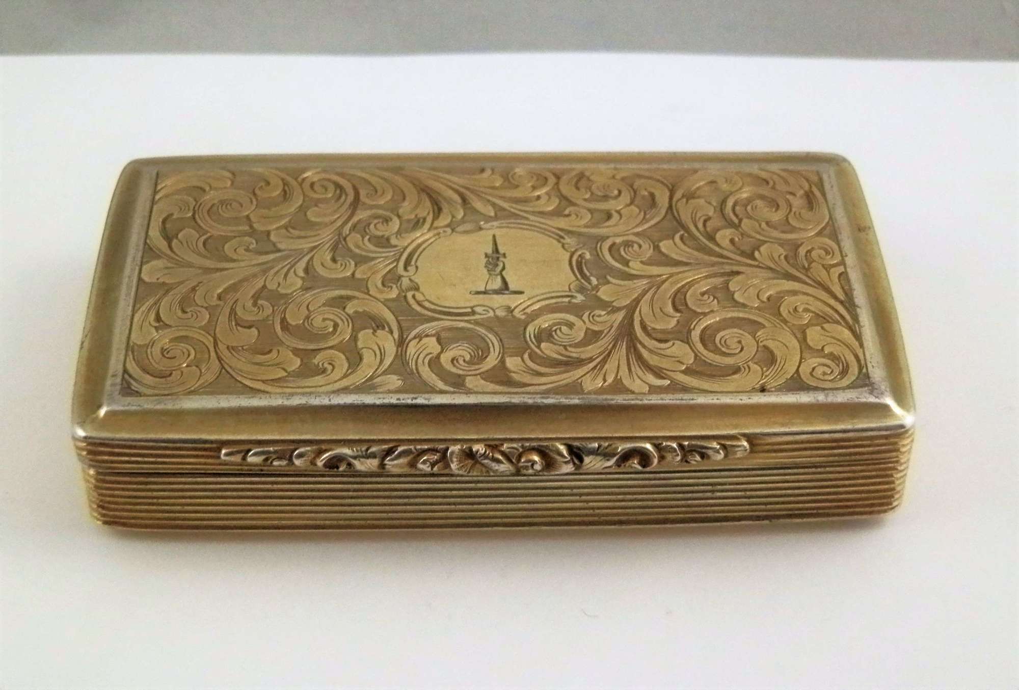 George IV silver gilt snuff box, Francis Clark, Birmingham 1827