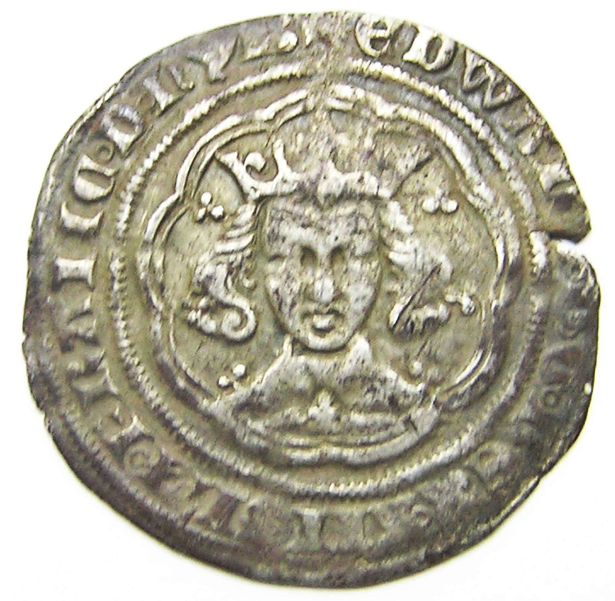 Medieval silver groat of king Edward III London