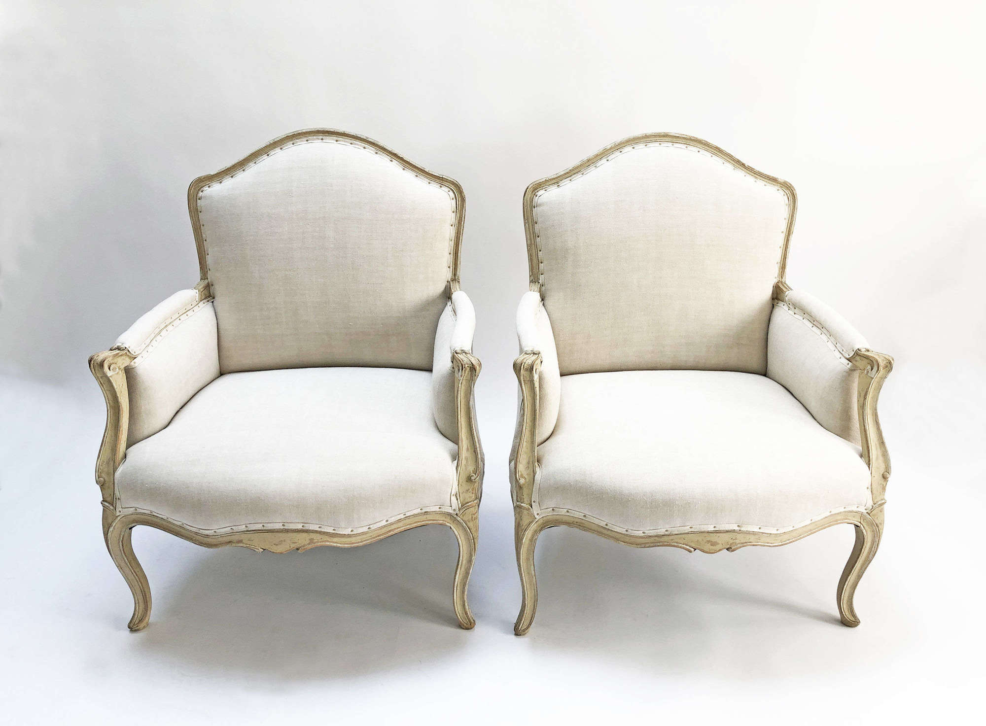 Pair of large 19th c Swedish Arm Chairs - C 1850