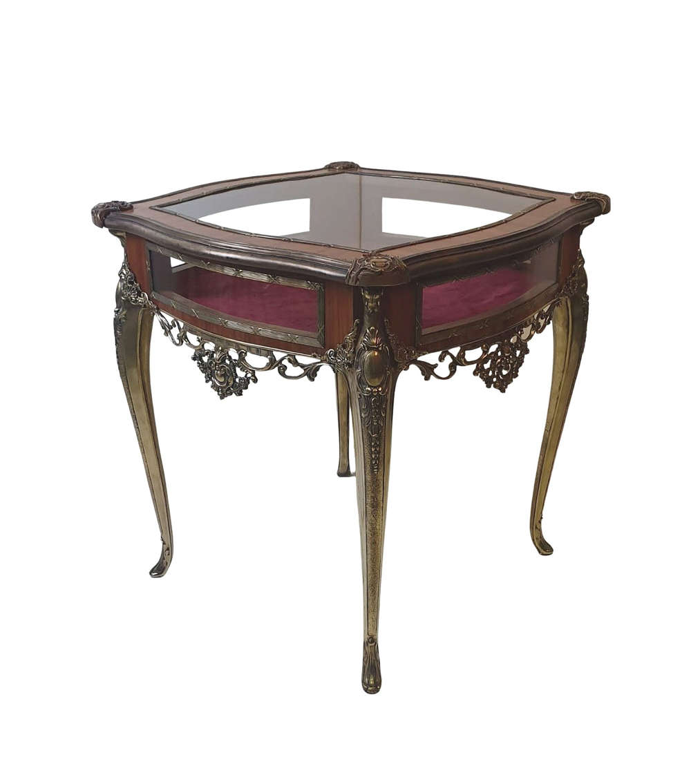 19th Century Brass And Kingwood Bijouterie Table