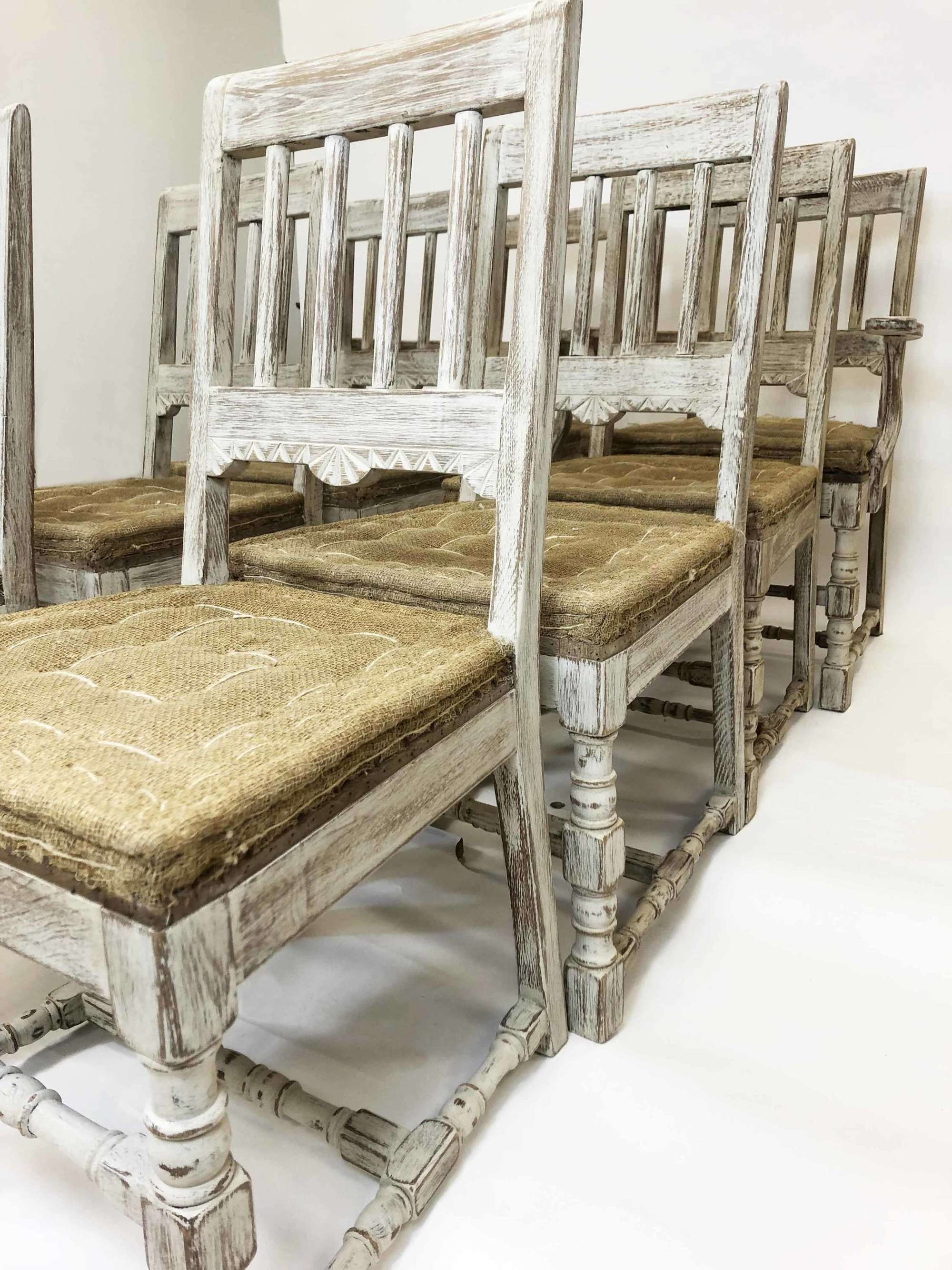 Set of 8 Swedish 19th c Dining Chairs - circa 1880