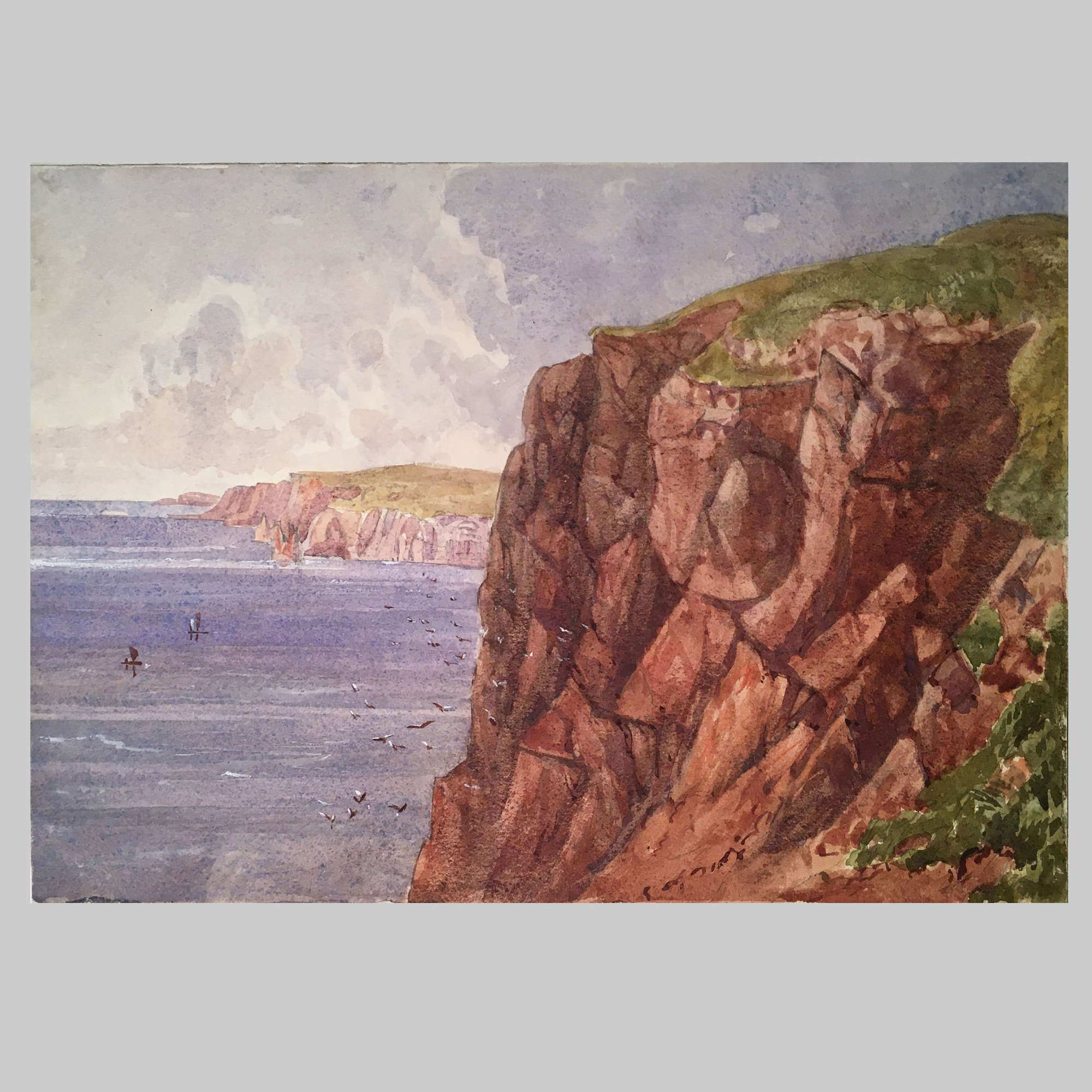 19th century watercolour-Cape Wrath by The Hon Georgiana Rushout