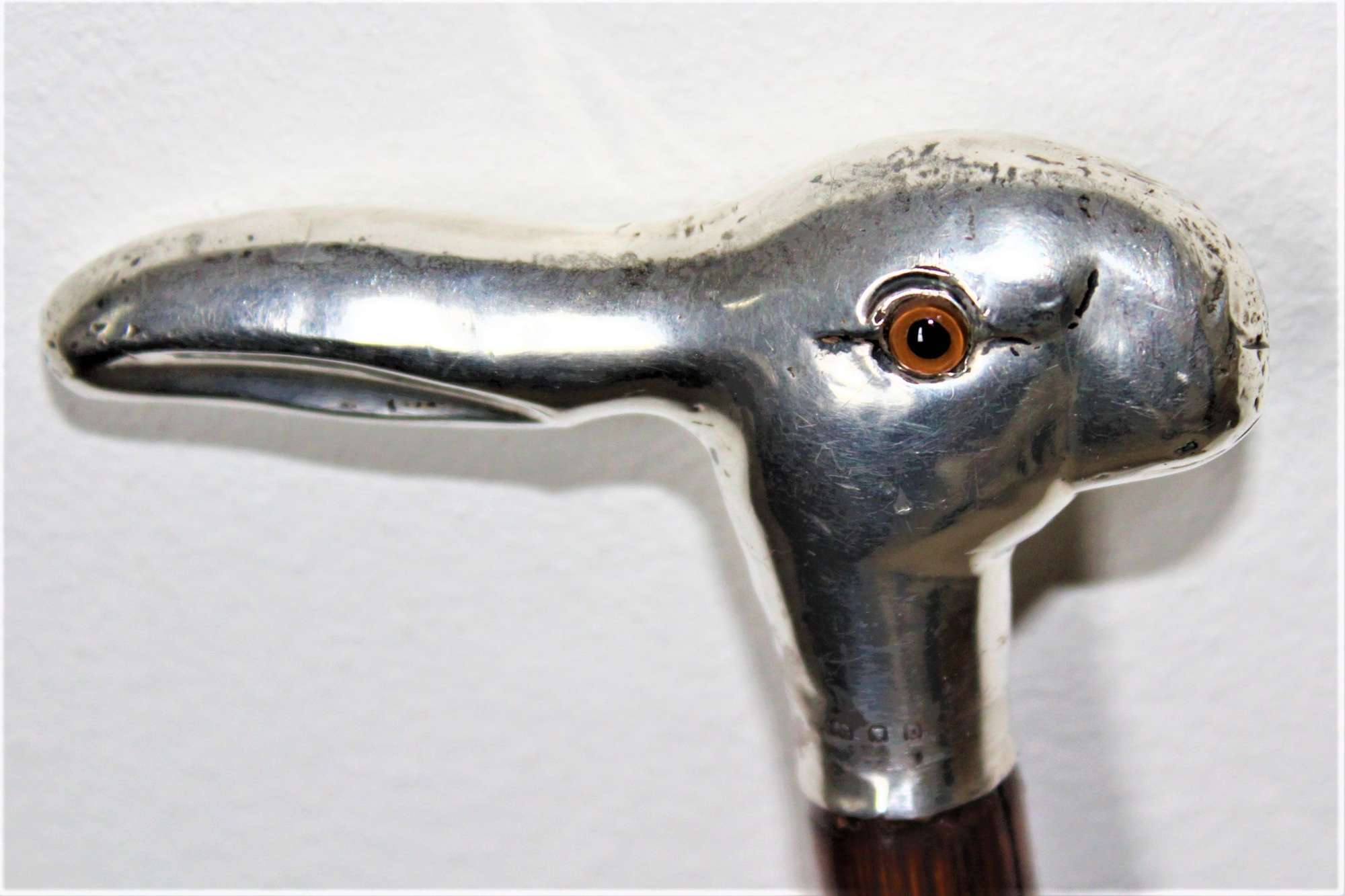 A Delightful Ladies Walking Stick With A Silver Top