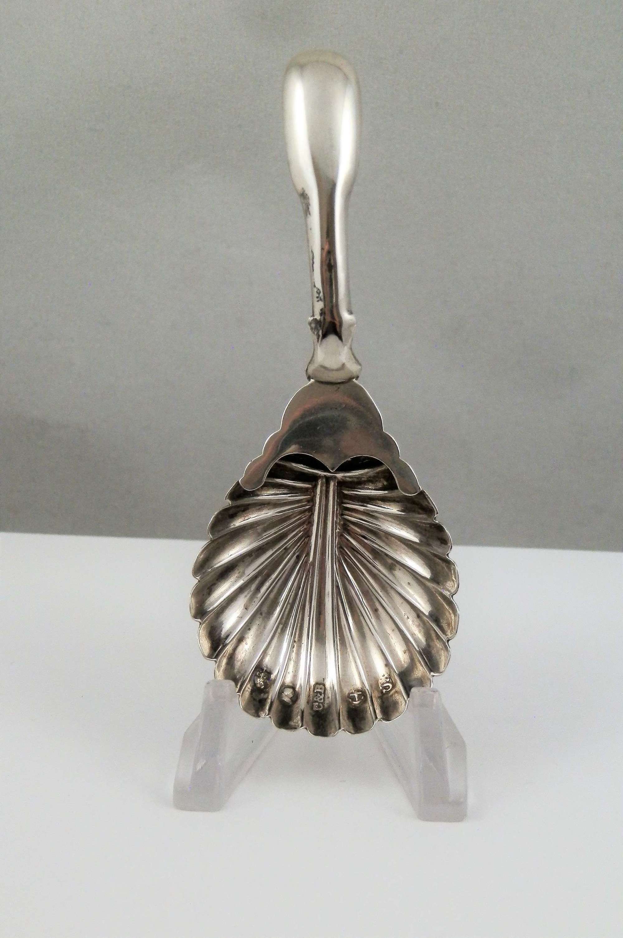 A George III silver caddy spoon, Cocks & Bettridge, 1816