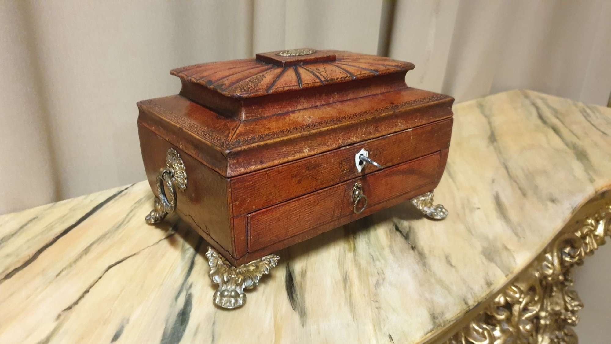 Regency Leather Sewing Box