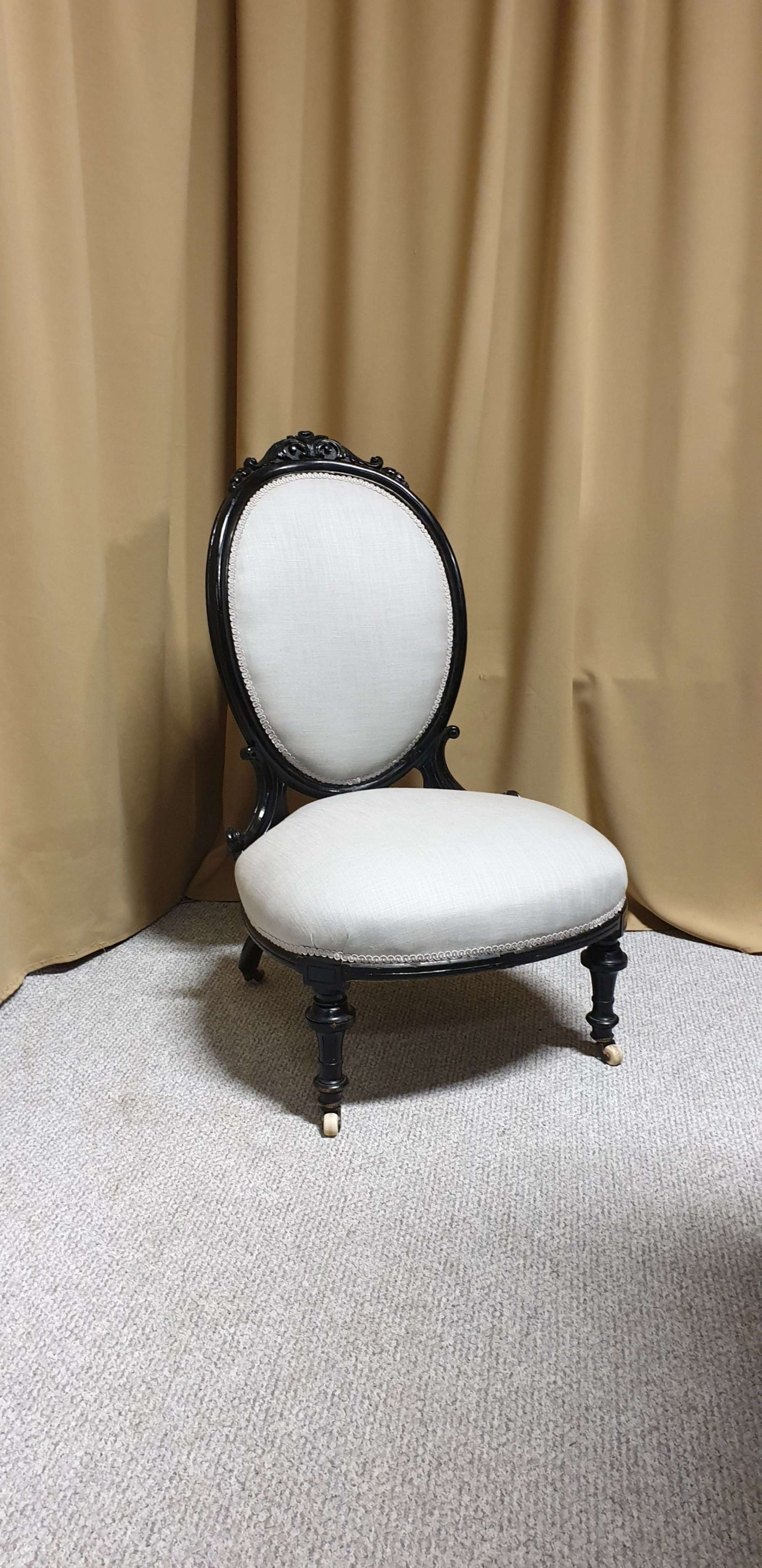 Victorian Ebonised Antique Chair