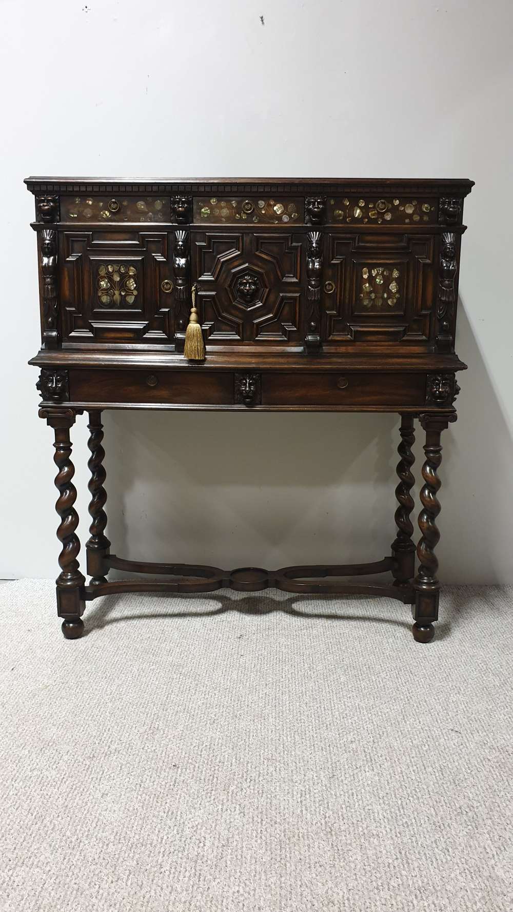 Superb Walnut Cabinet On Stand