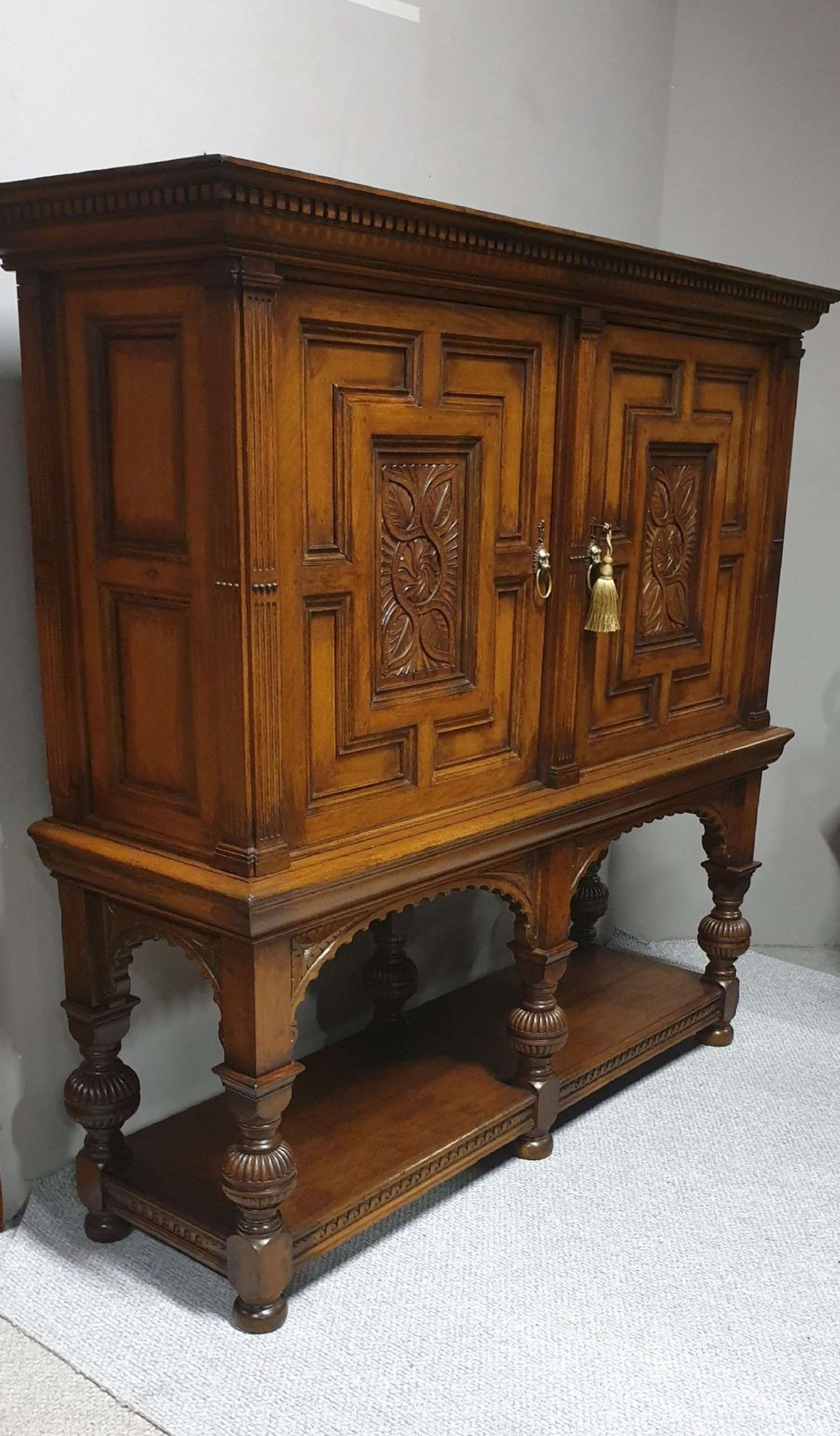 Magnificent Oak Cabinet On Stand