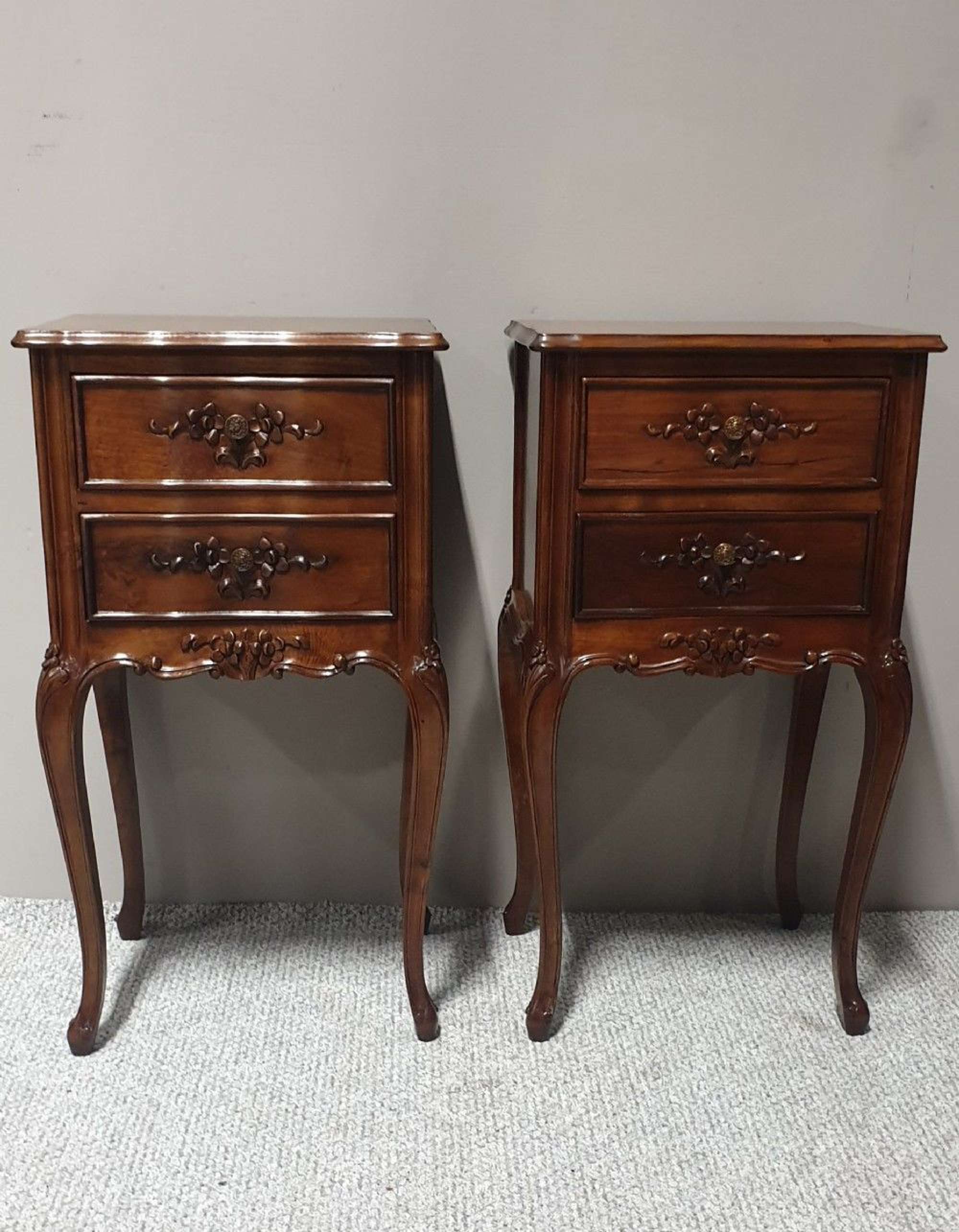 Pair French Antique Bedside Cabinets