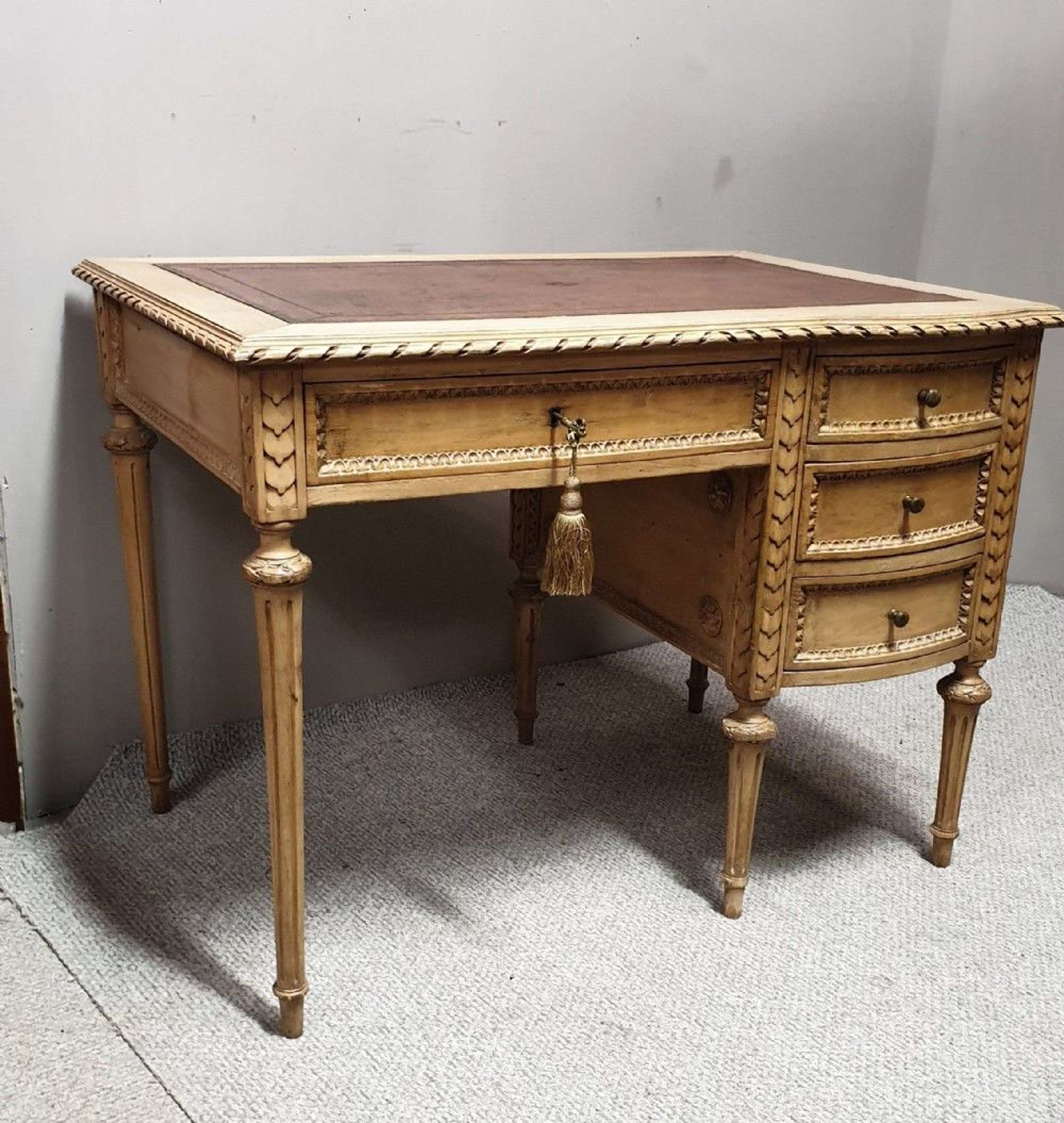 Superb French Original Painted Desk