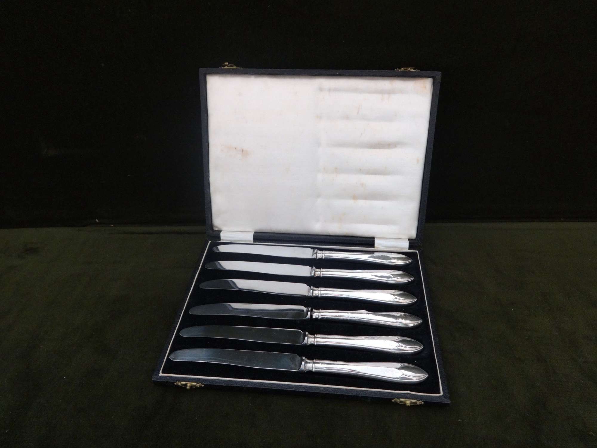Boxed Set Of Silver Cake Knives