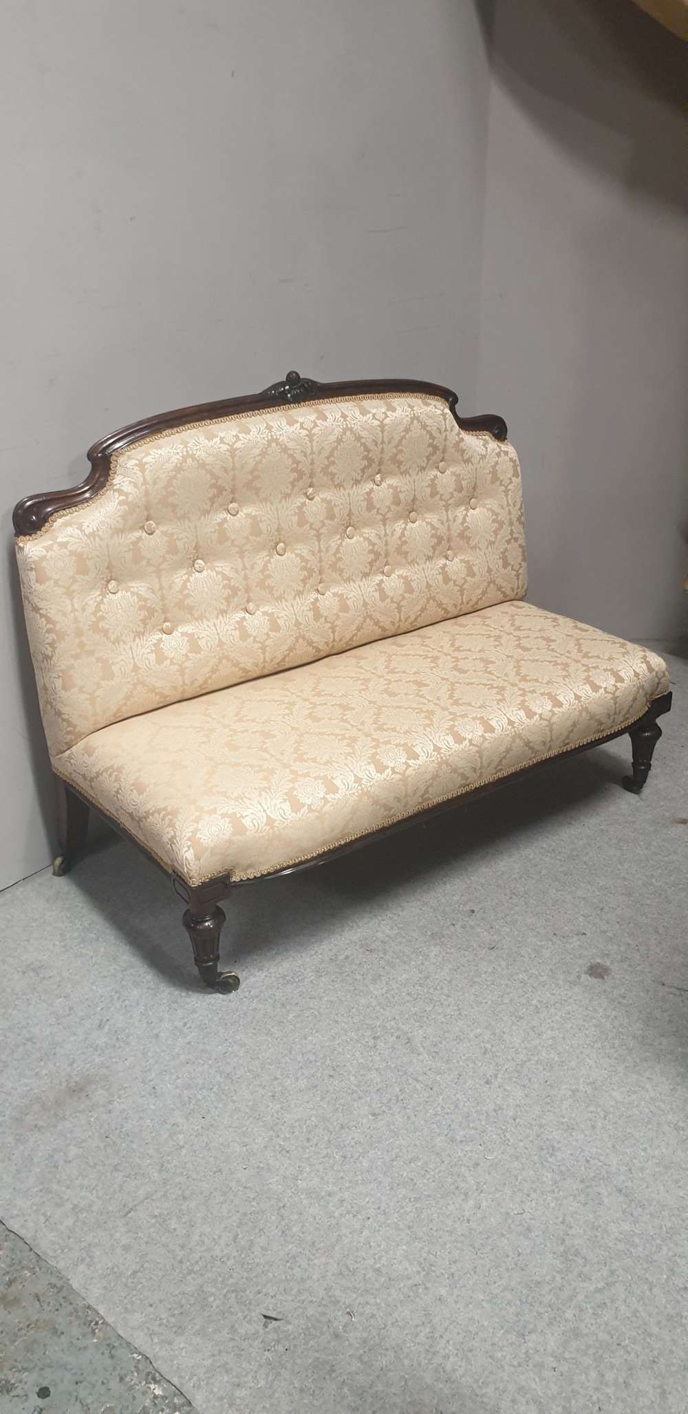 Victorian Mahogany Window Seat
