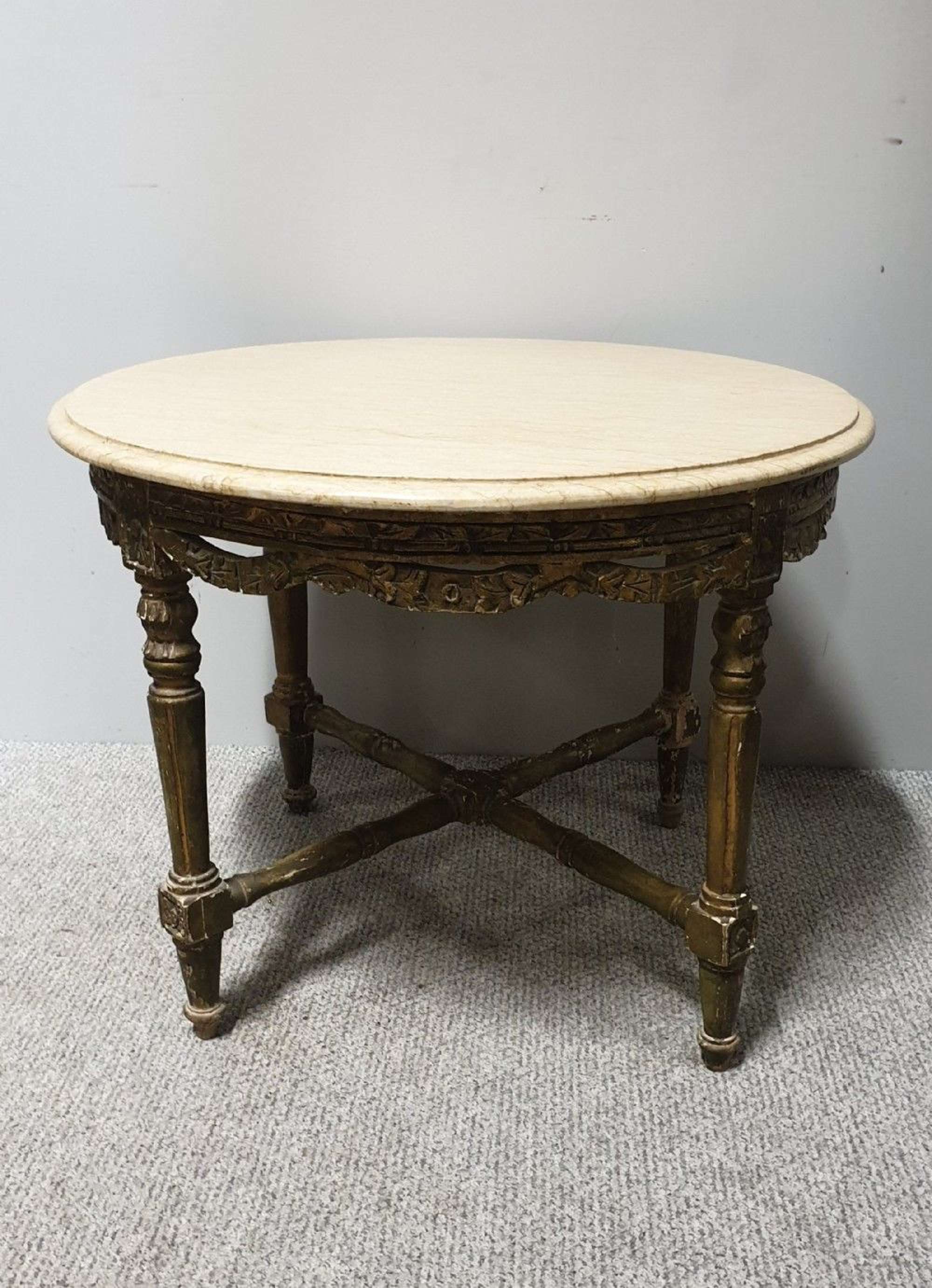 French Gilt Coffee Table