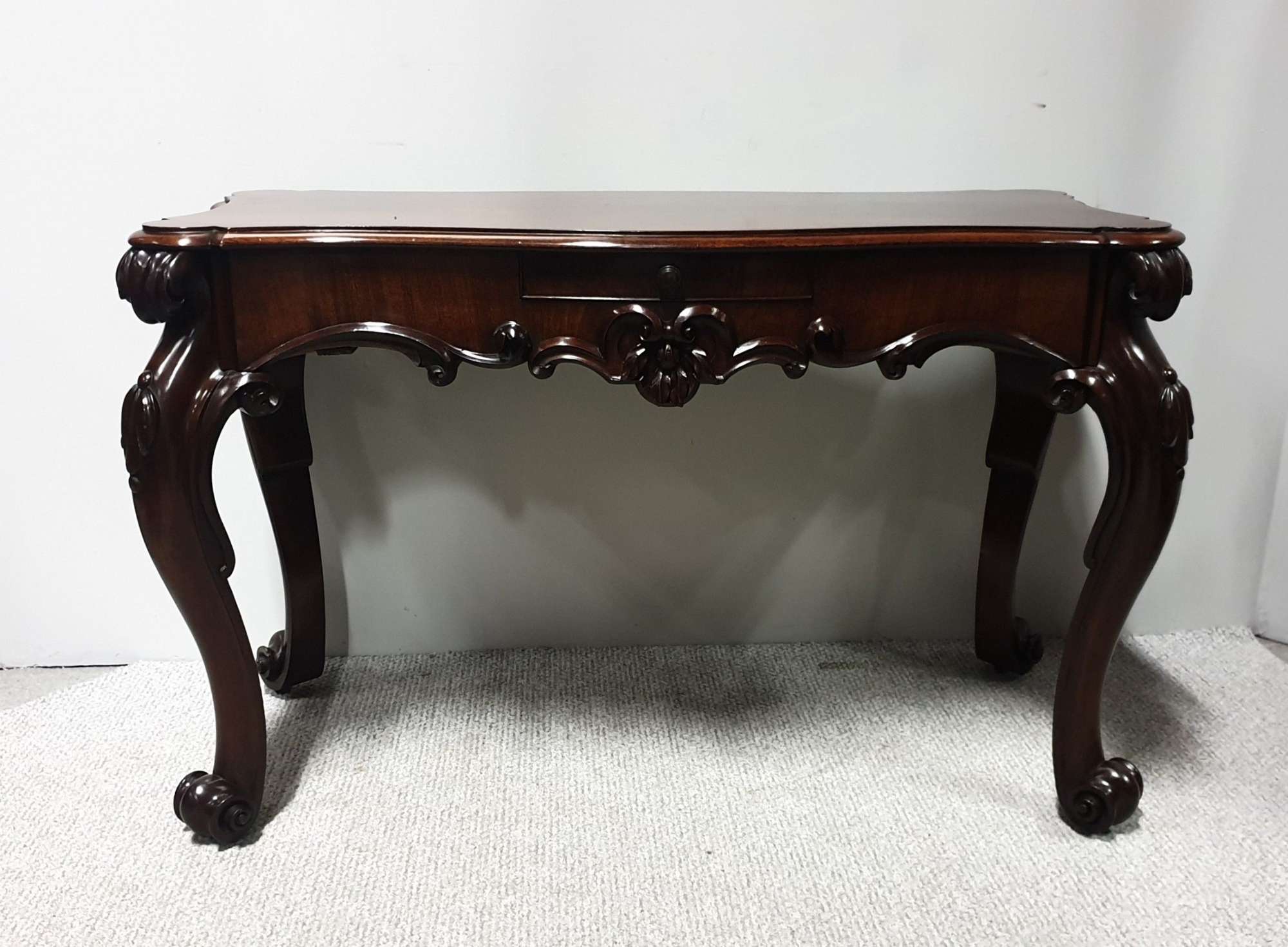 Superb Solid Mahogany Console Side Table