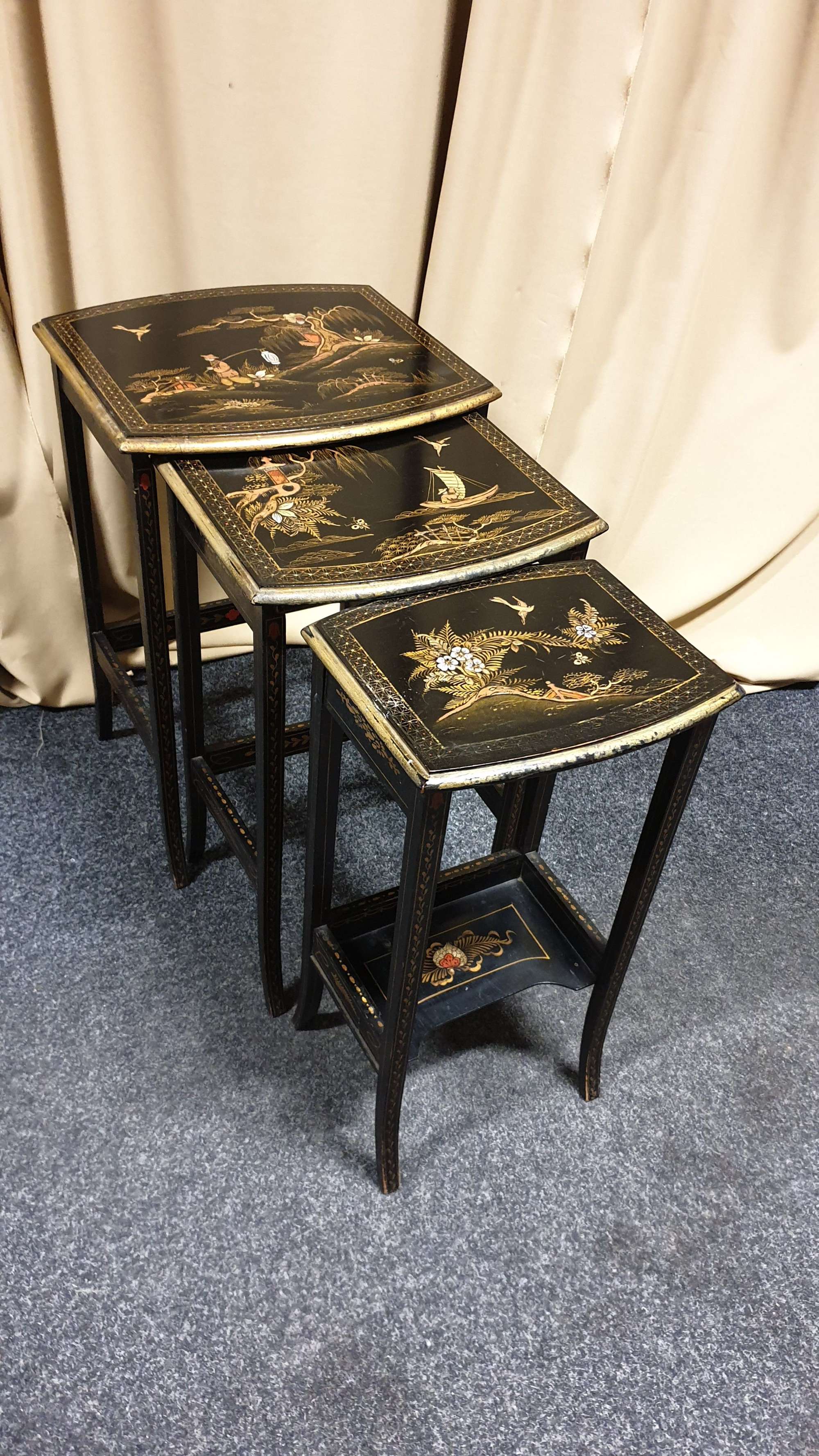 Chinoiserie Nest Of Three Tables